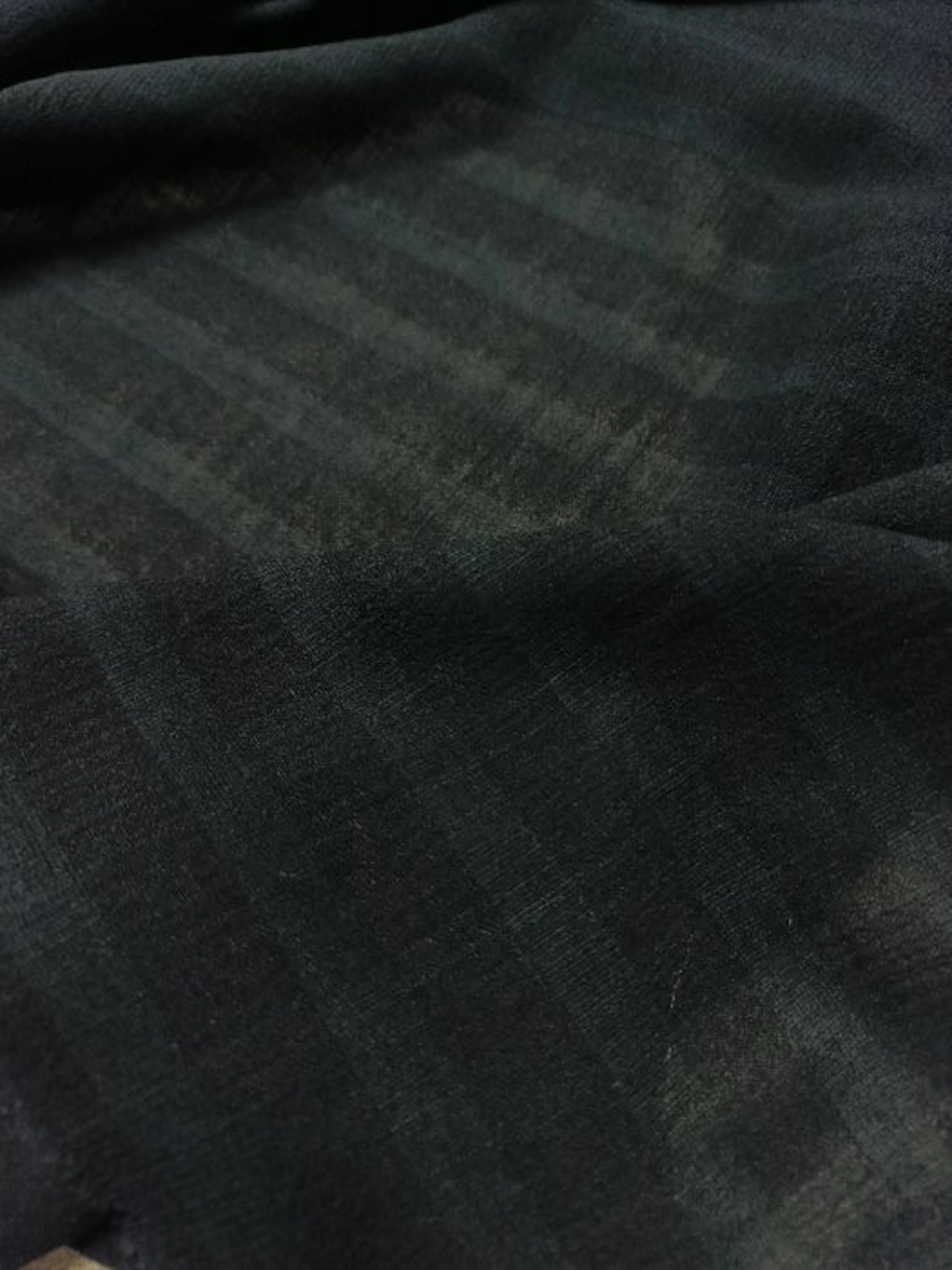 Stupendo misto cotone nero a righe tono su tono - Textile...