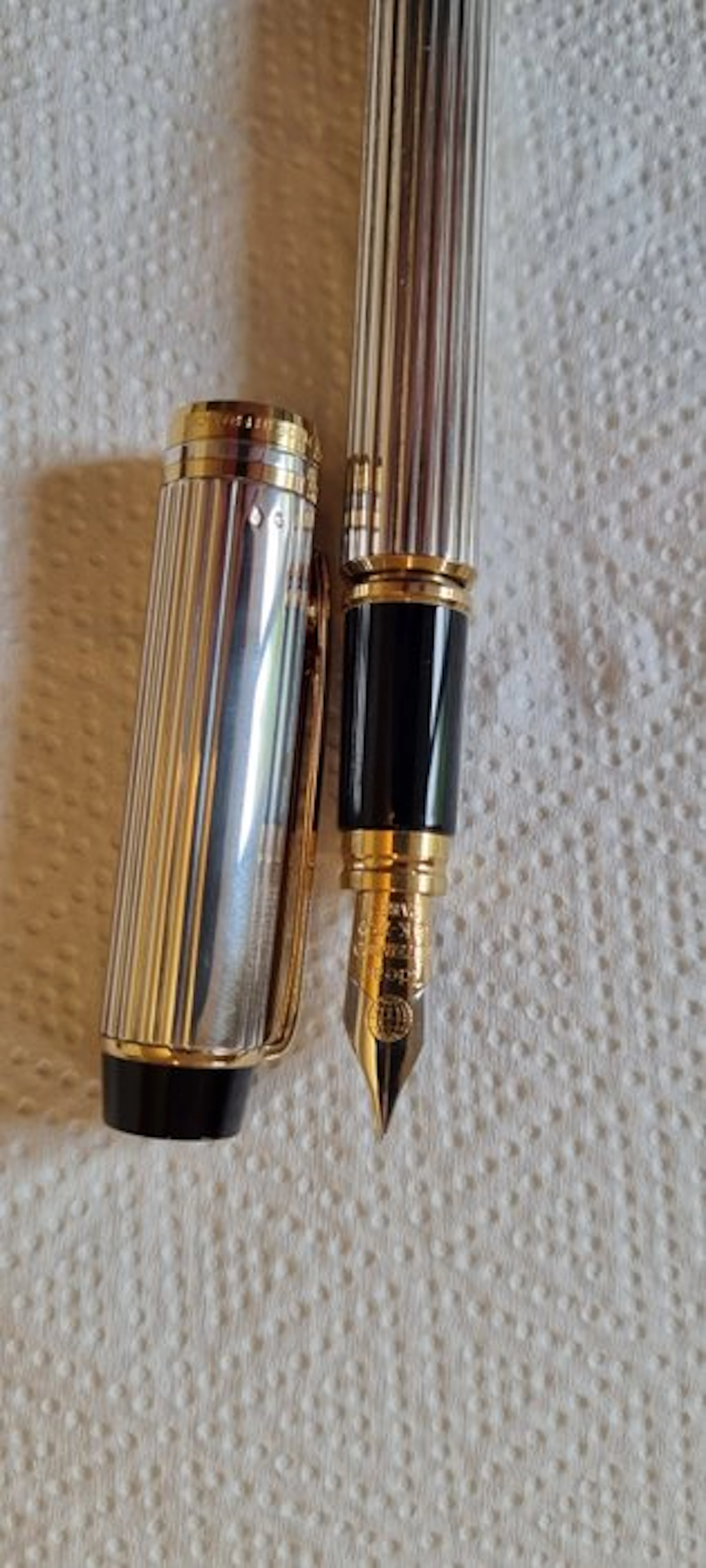 Waterman - Man 100 silver godron - Fountain pen