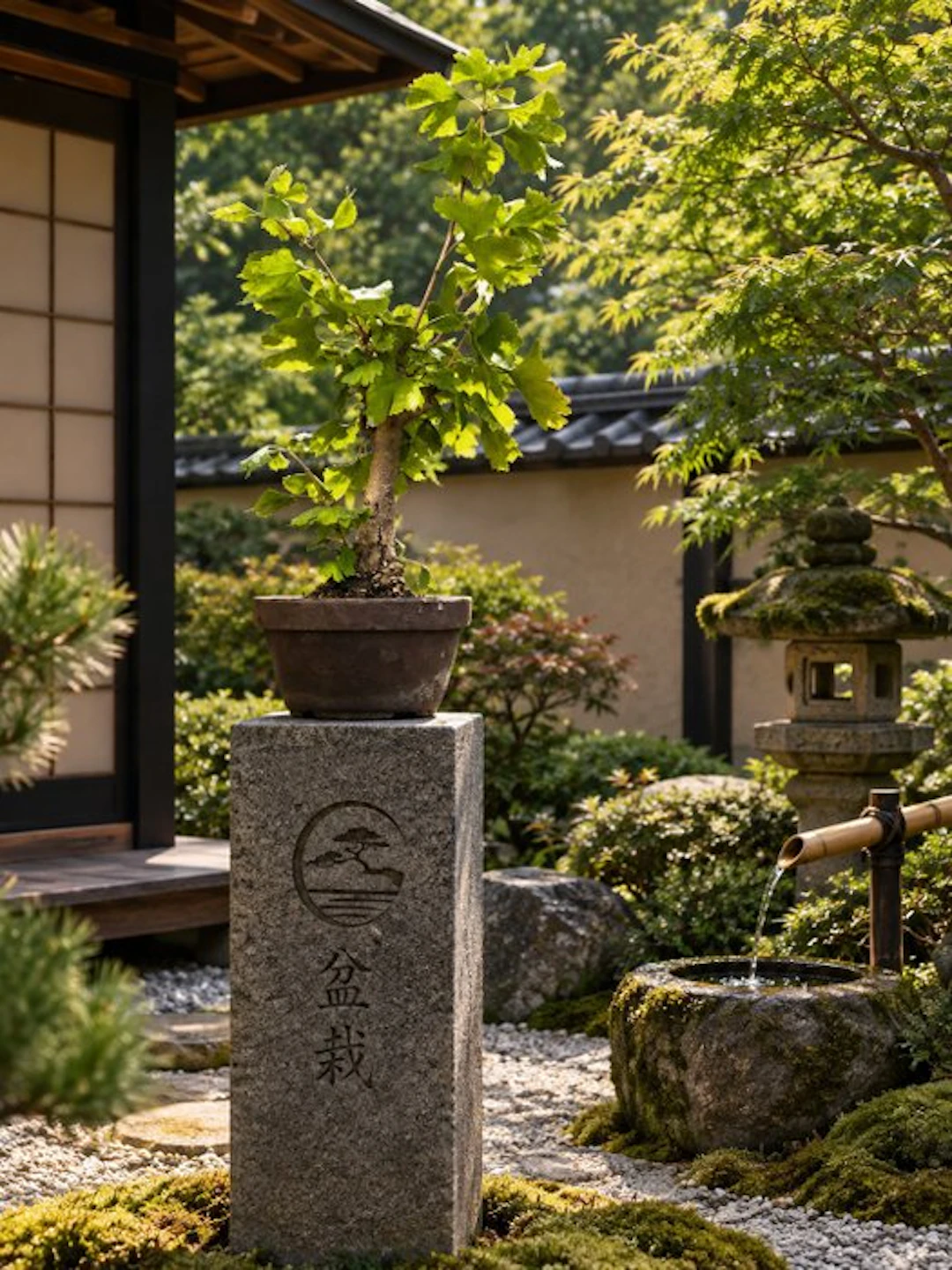 Ginkgo bonsai (Ginkgo biloba) - Height (Tree): 57 cm...