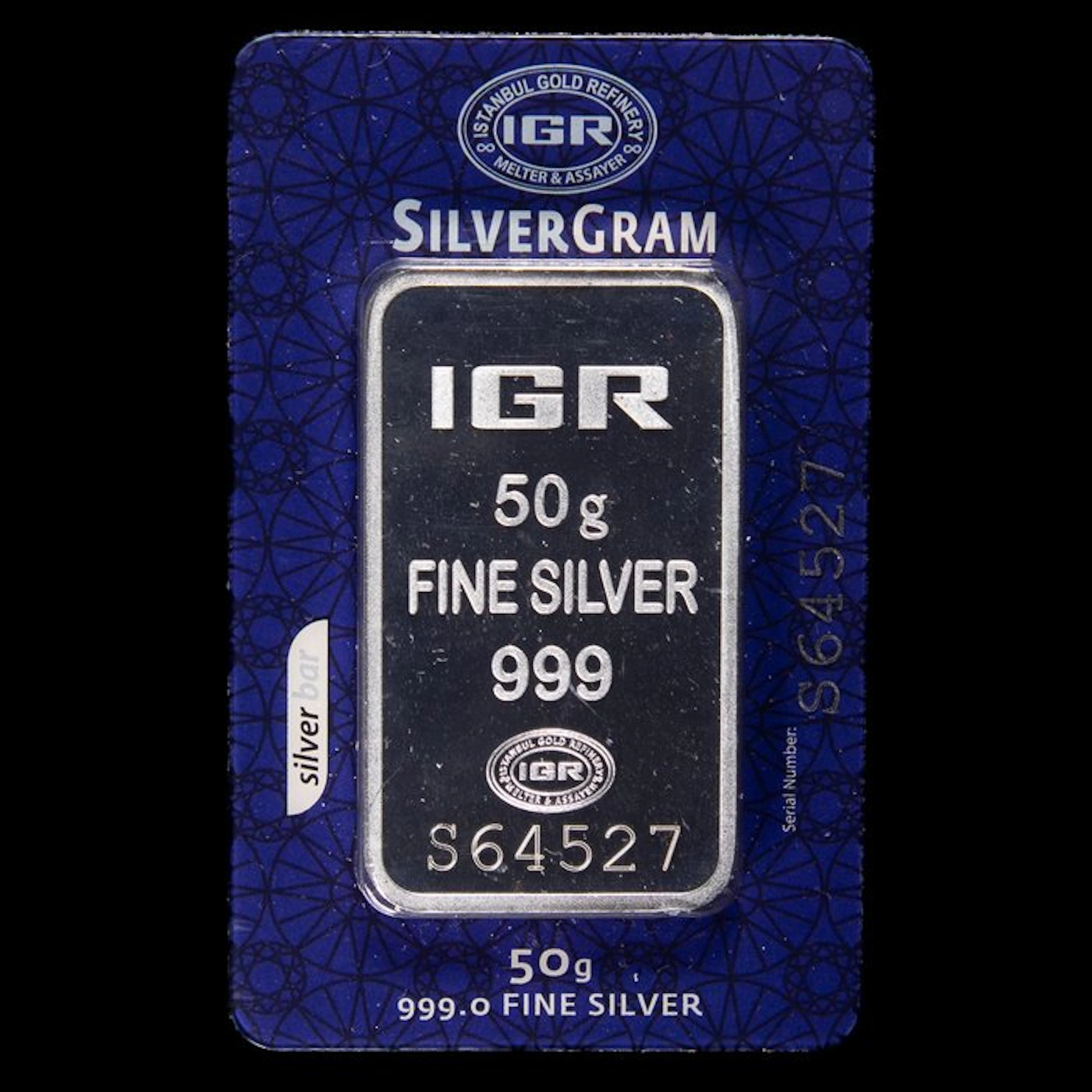 50 grams - Silver .999 - IGR, UAE - Sealed & with certificate (No