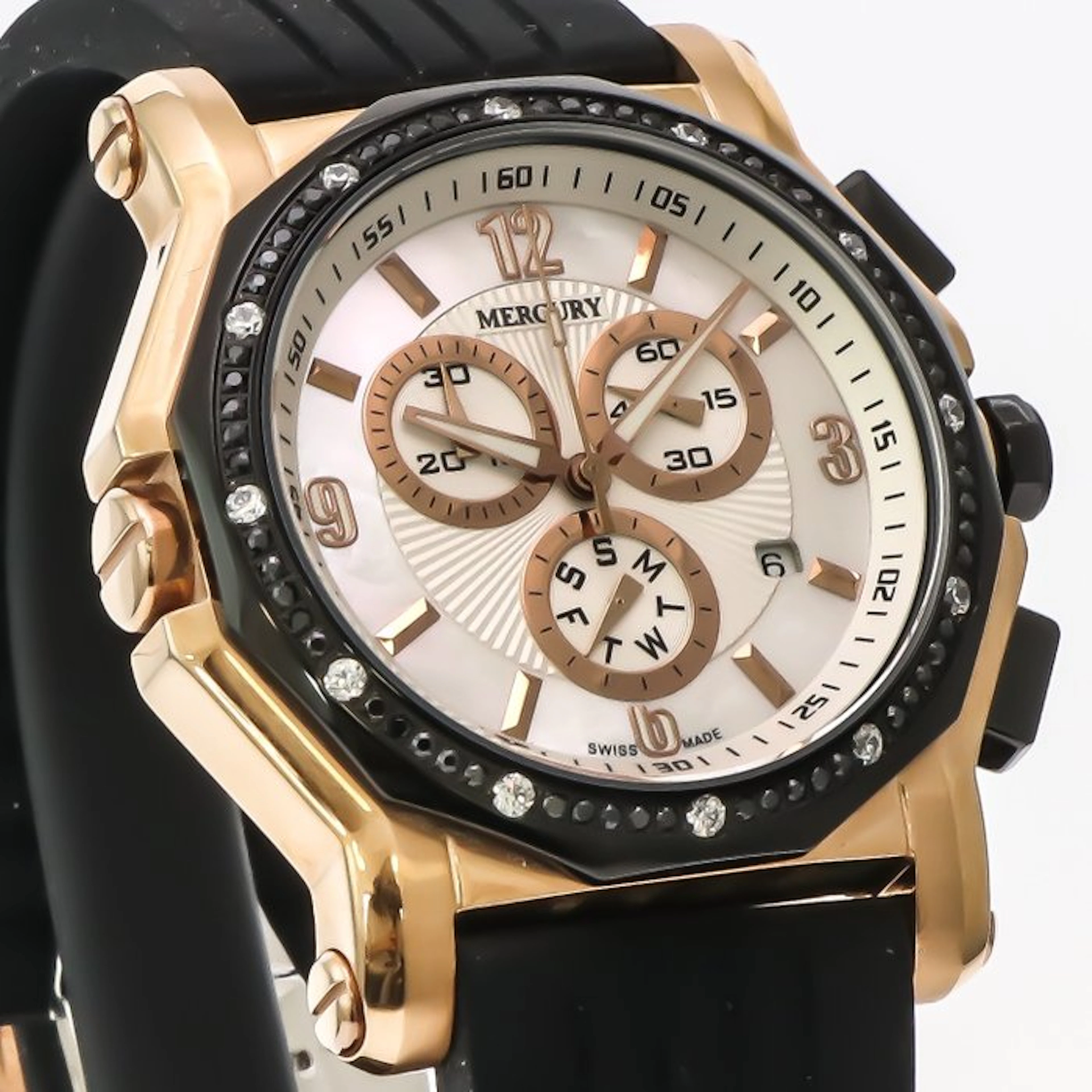 MERCURY - Swiss Made Watch - ME1070-RBX-S-7 - Black...