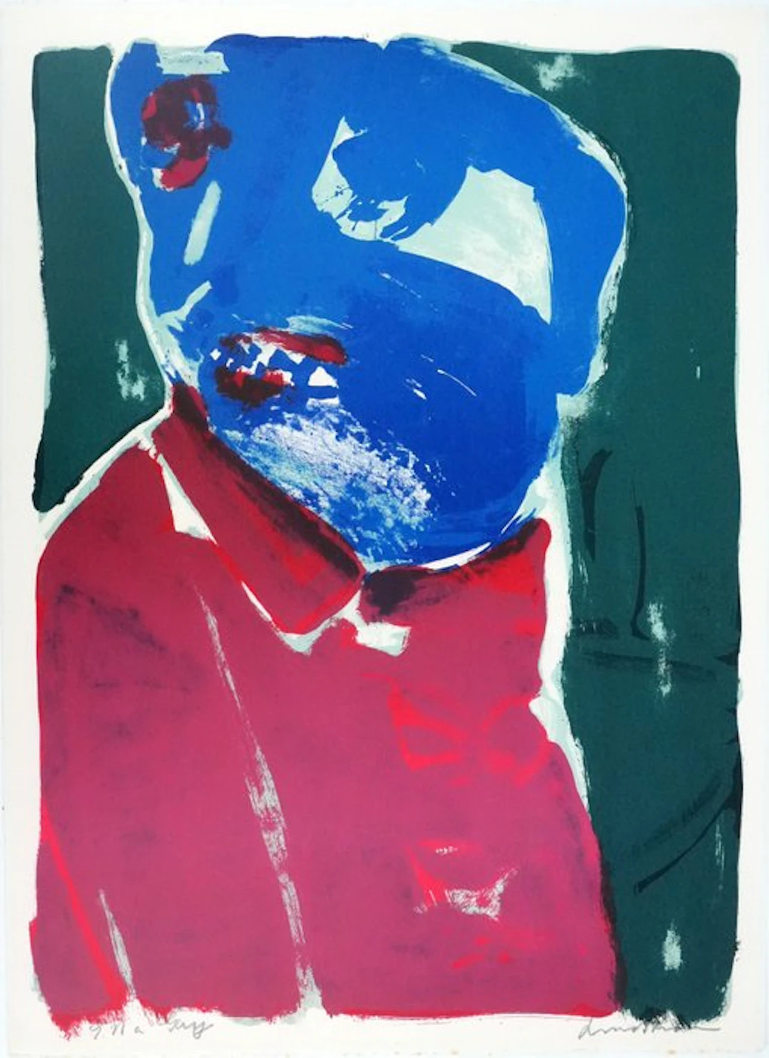 Bengt Lindström (1925-2008) - Figure fauve au manteau rouge
