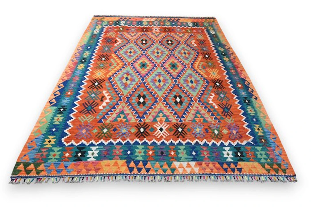 Colorful kilim - unused - Rug - 250 cm - 180 cm - With certificate