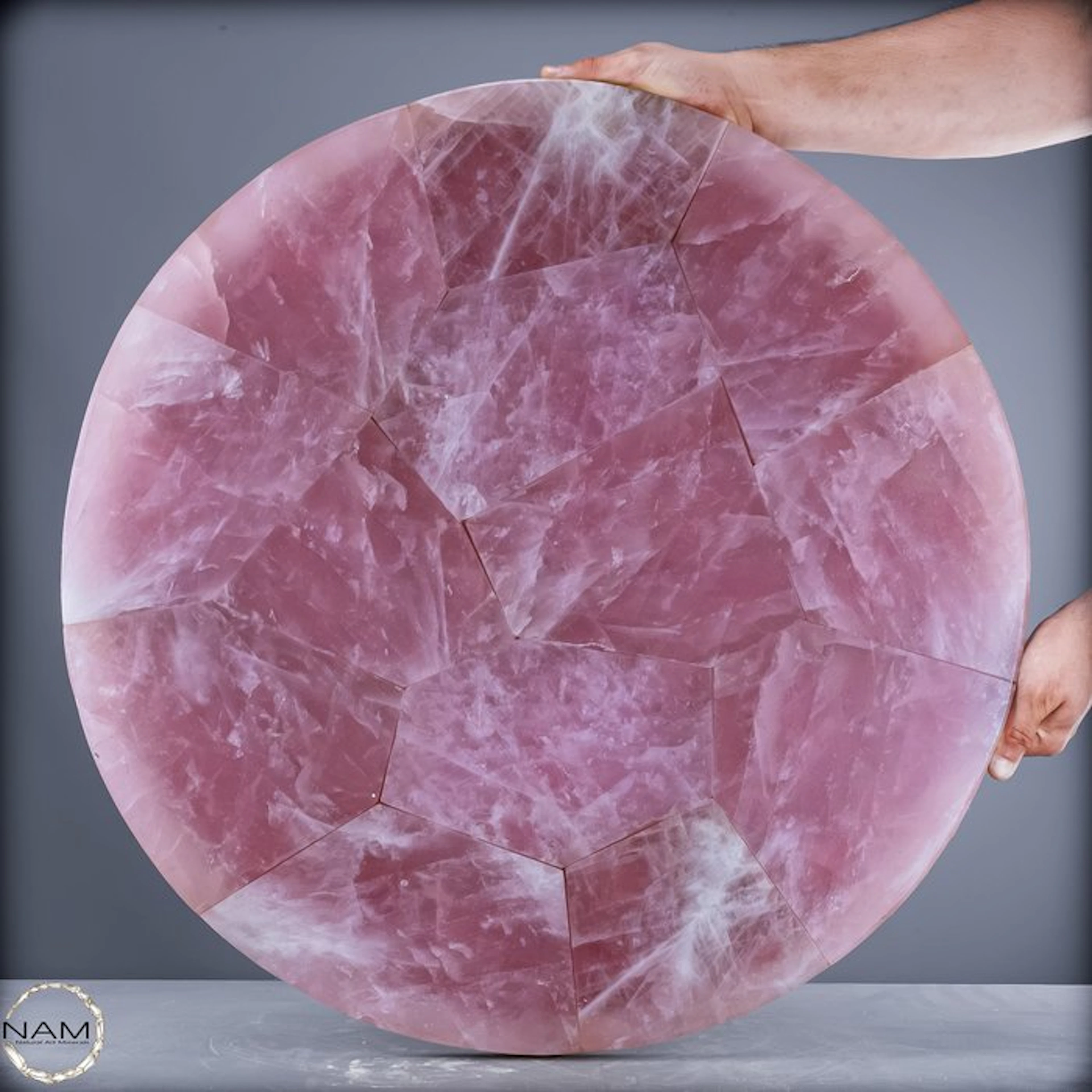 Exclusive rose quartz tabletop