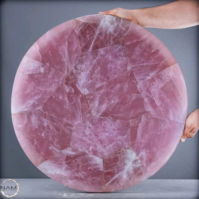 Exclusive rose quartz tabletop
