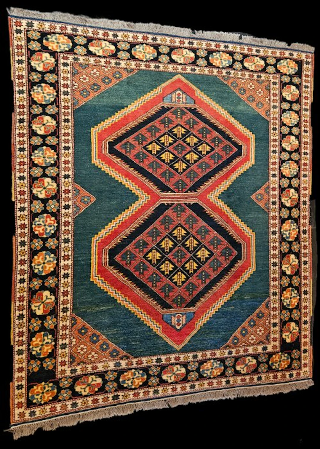 Ghazny Wool Rug – Hand Knotted – Double Medallion Design...