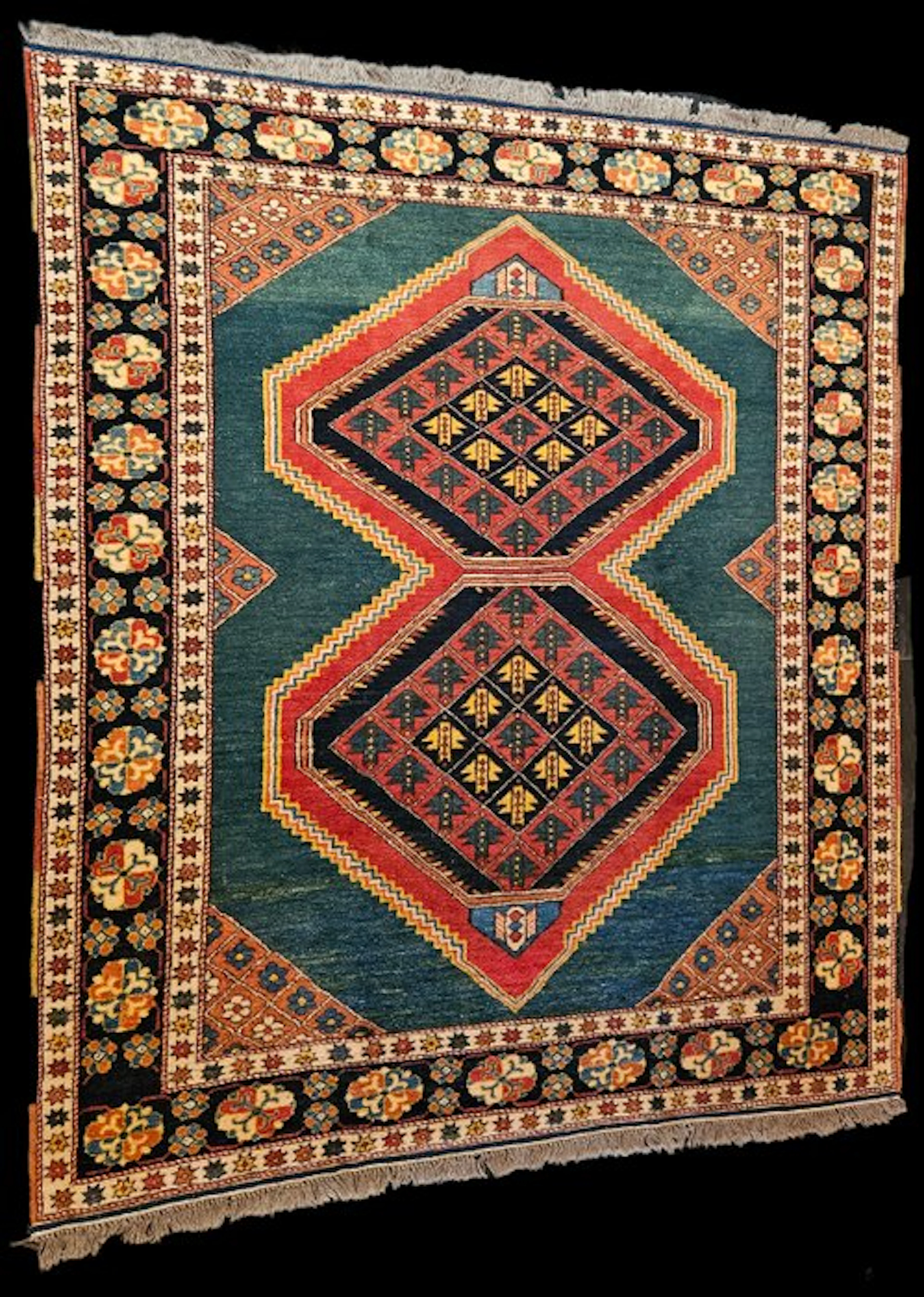 Ghazny Wool Rug – Hand Knotted – Double Medallion Design...