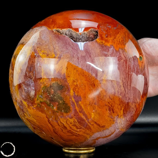 Natural colorful Ocean Jasper sphere from Madagascar with...