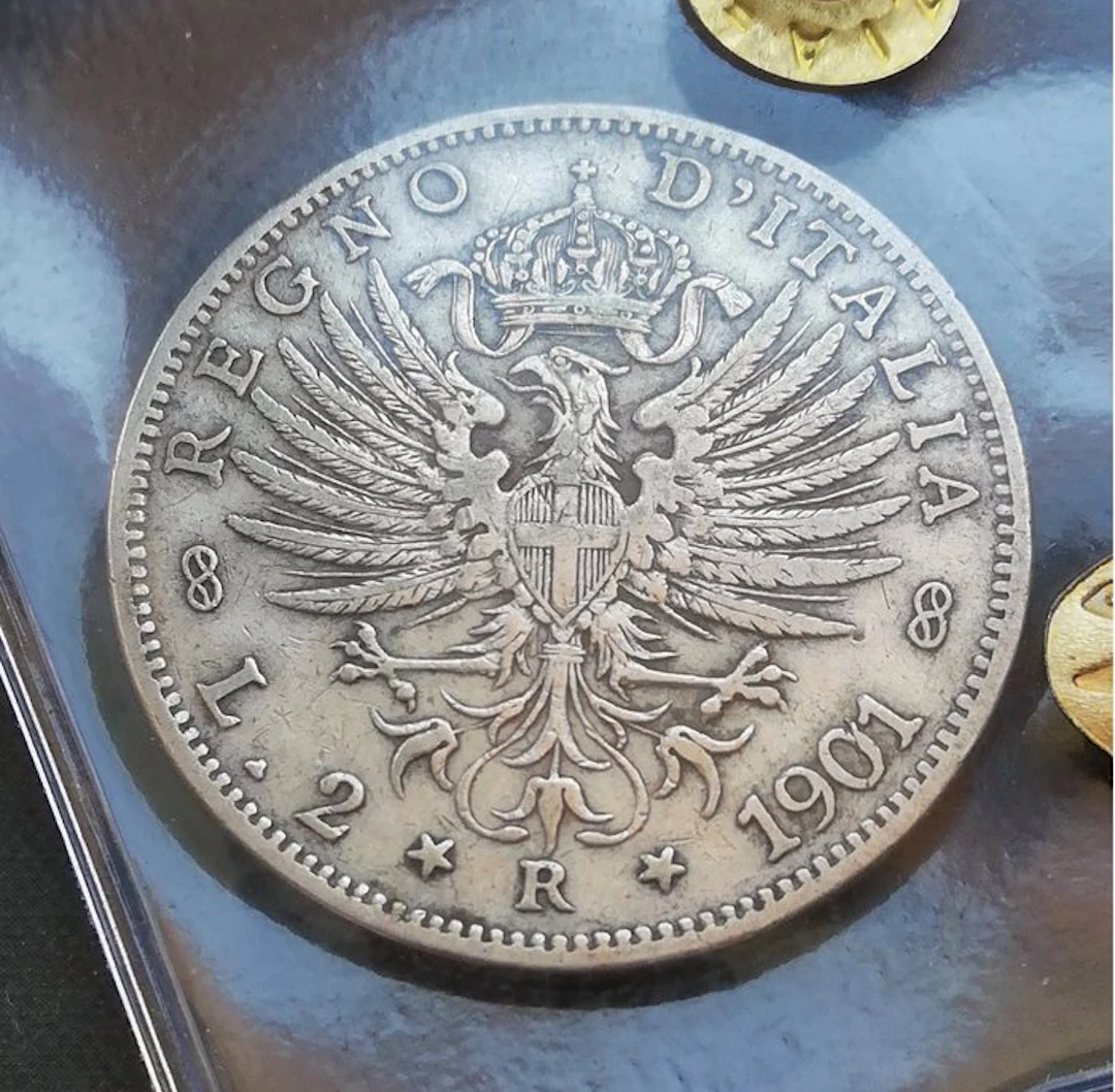 Italy, Kingdom Vittorio Emanuele III. 2 Lire 1901 "Aquila Sabauda"