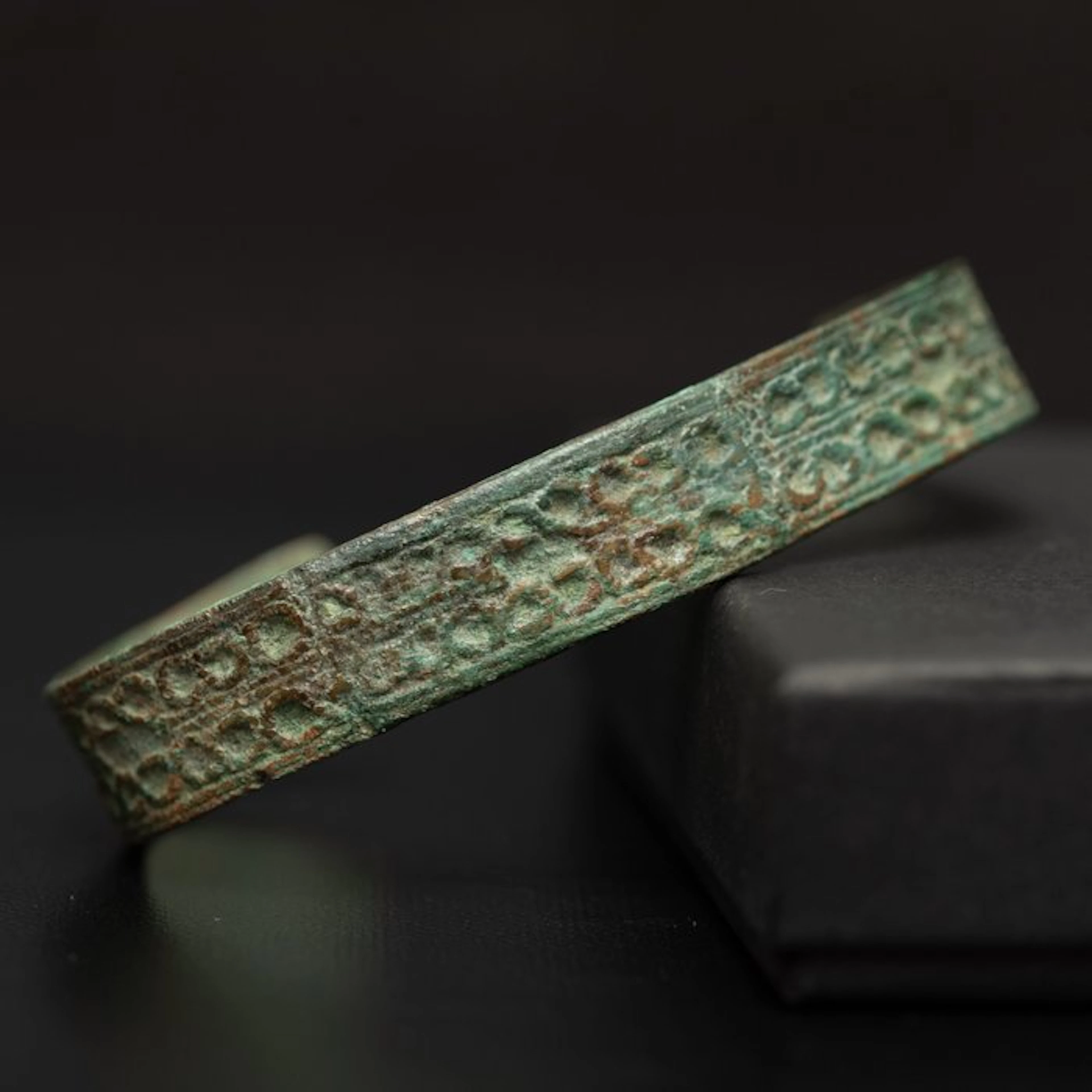 Viking Era Bronze Bracelet with Geometric Decoration (No reserve price)