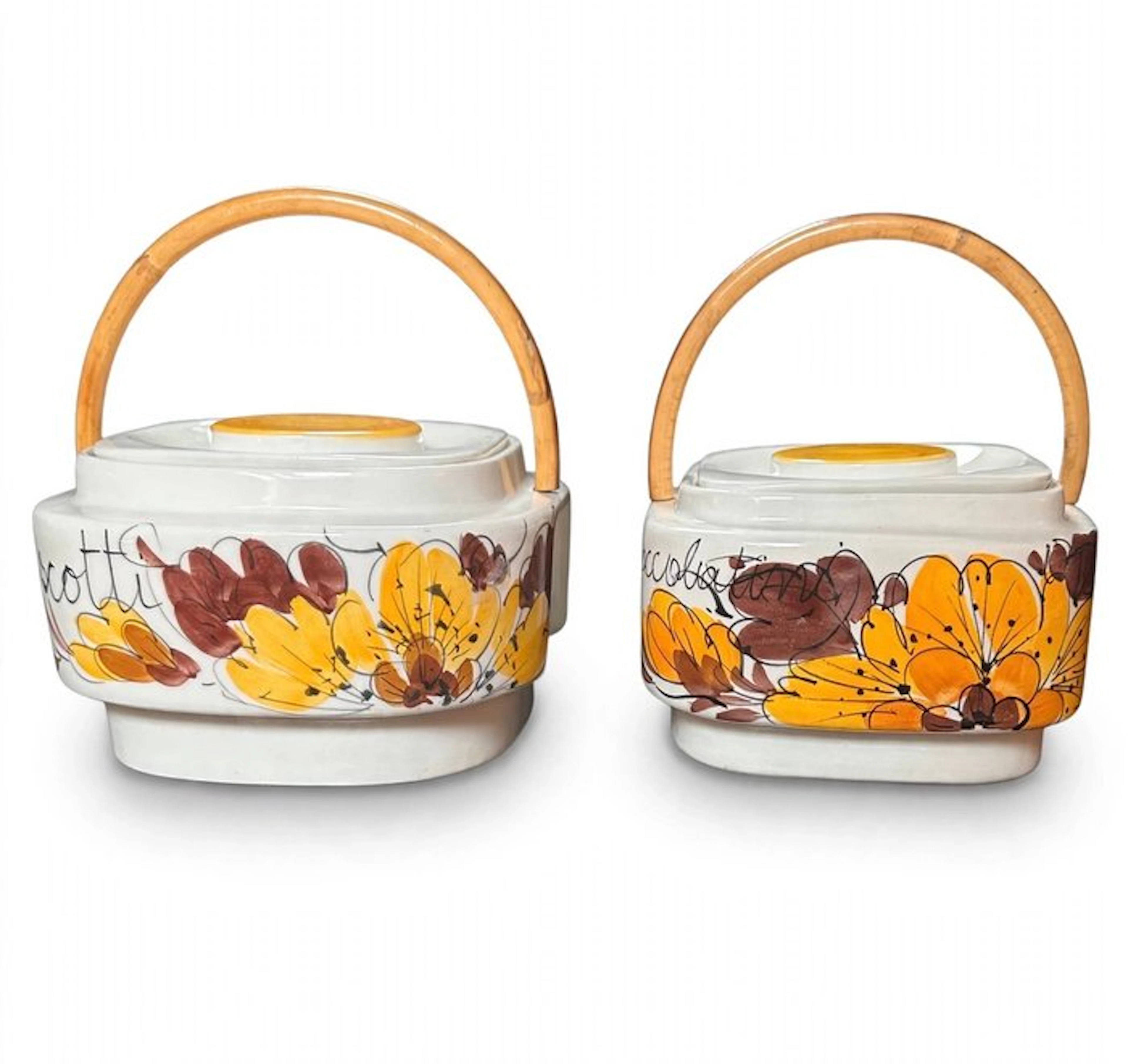 Ceramiche Lavoratti - Cookie jar (2) - Ceramic, Bamboo