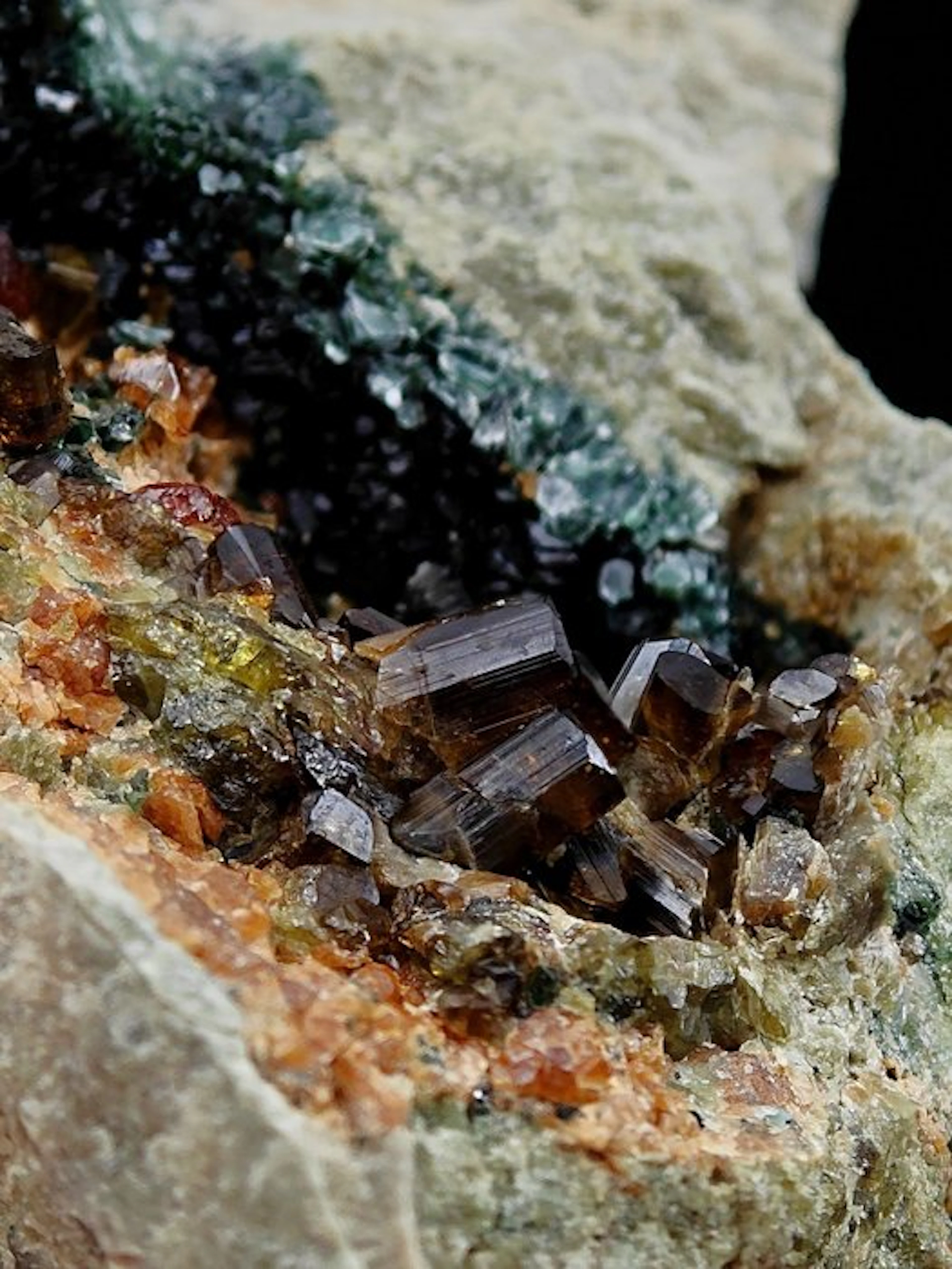 ALPINO, GEMMOUS VESUVIANITE with GREEN CLINOCHLORE