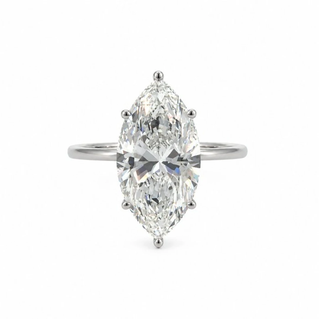 No reserve price - Ring - 14 kt. White gold - 3.02ct. tw. Diamond (Lab-grown)