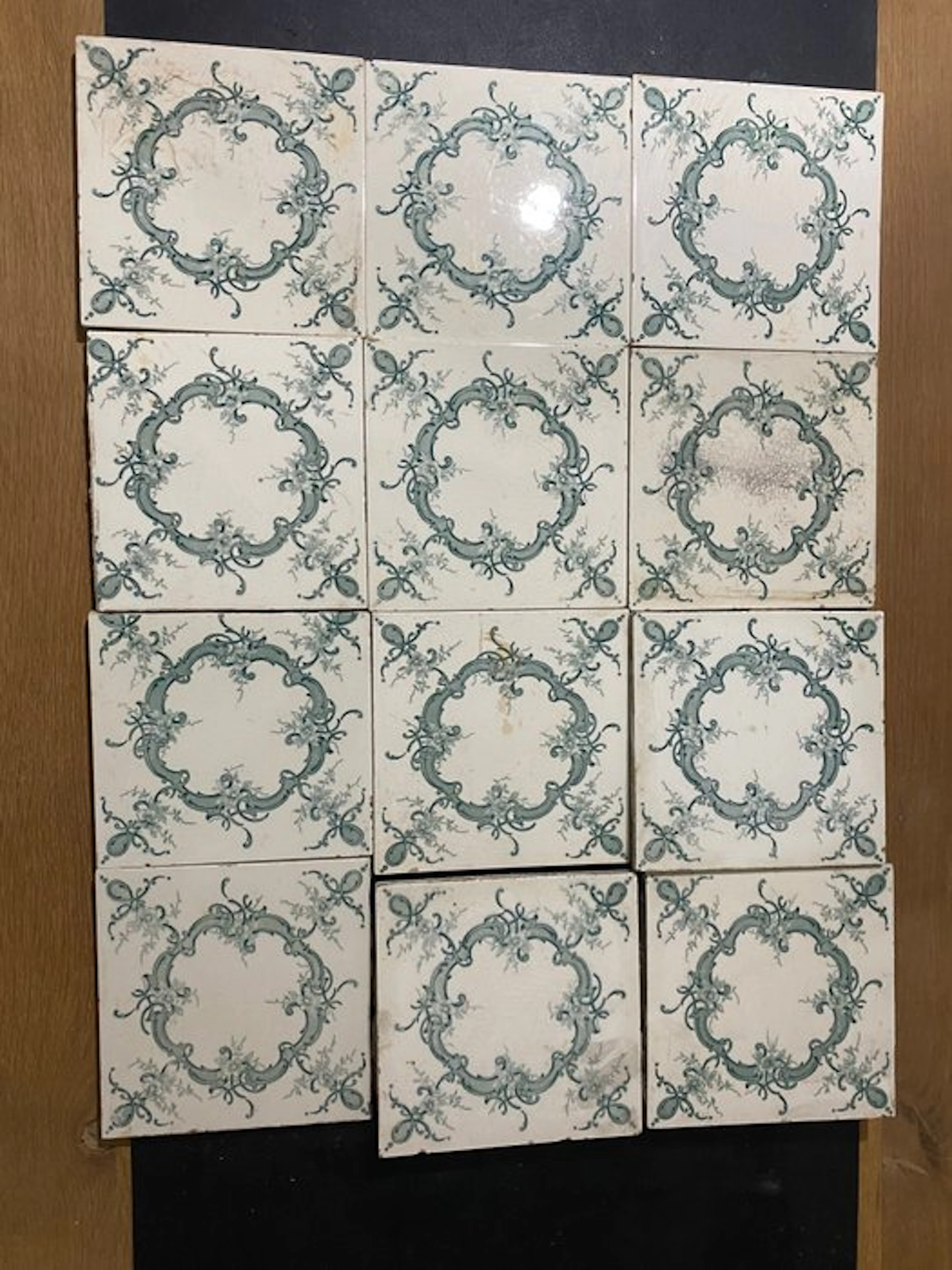 Art Nouveau Floor tile (12) - Art Nouveau - 1920-1930 - Portuguese azulejos