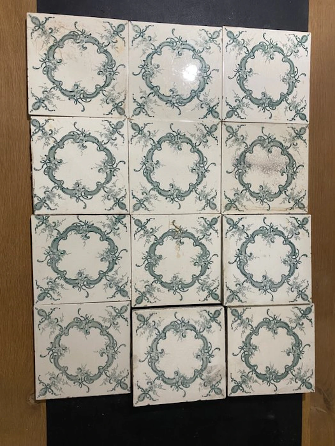 Art Nouveau Floor tile (12) - Art Nouveau - 1920-1930 - Portuguese azulejos