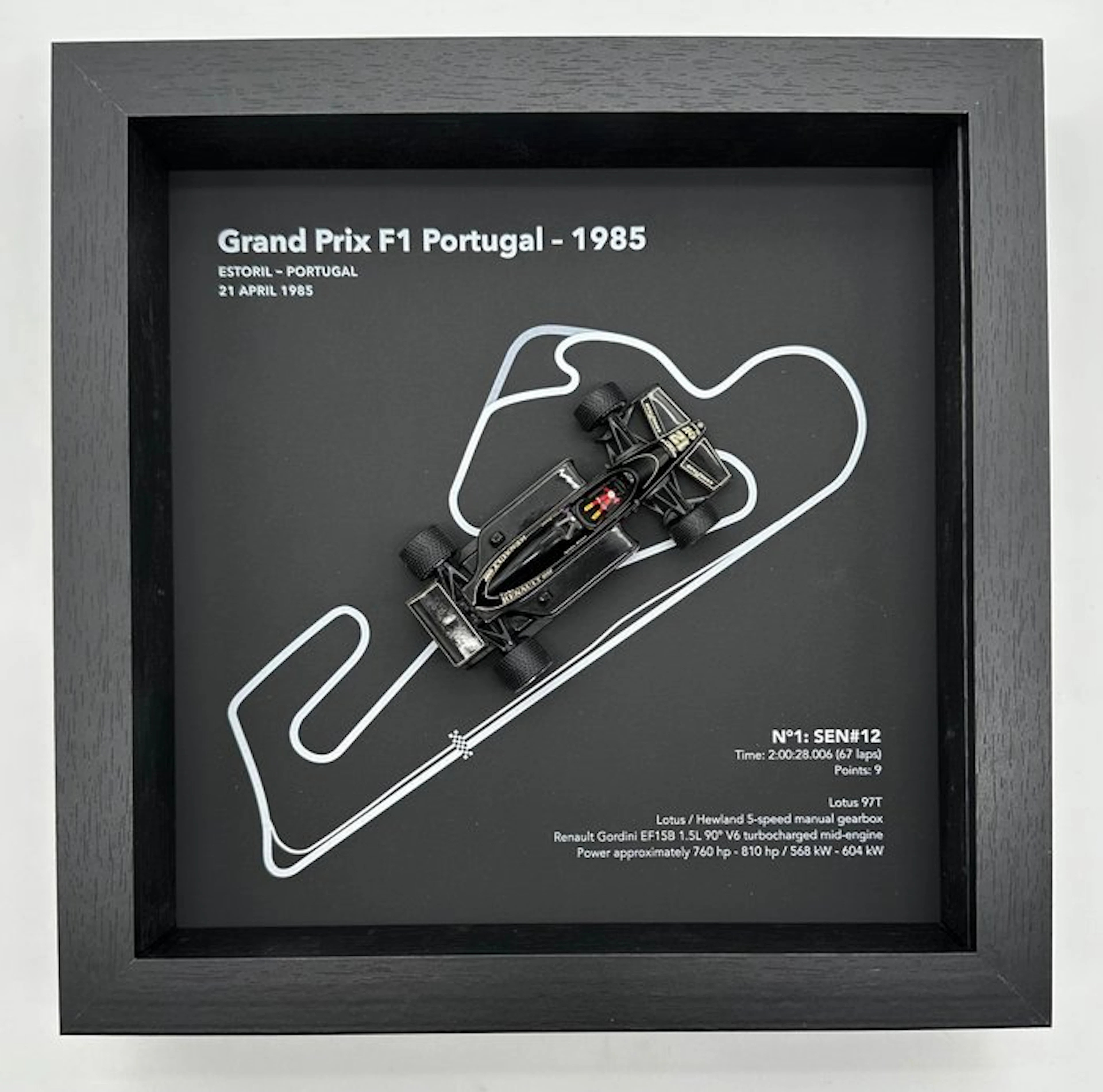 Artwork - Lotus - Ayrton Senna - GP F1 Portugal 1985...