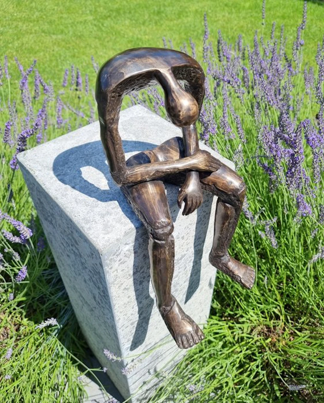 Sculpture, Melancholie - 38 cm - Bronze