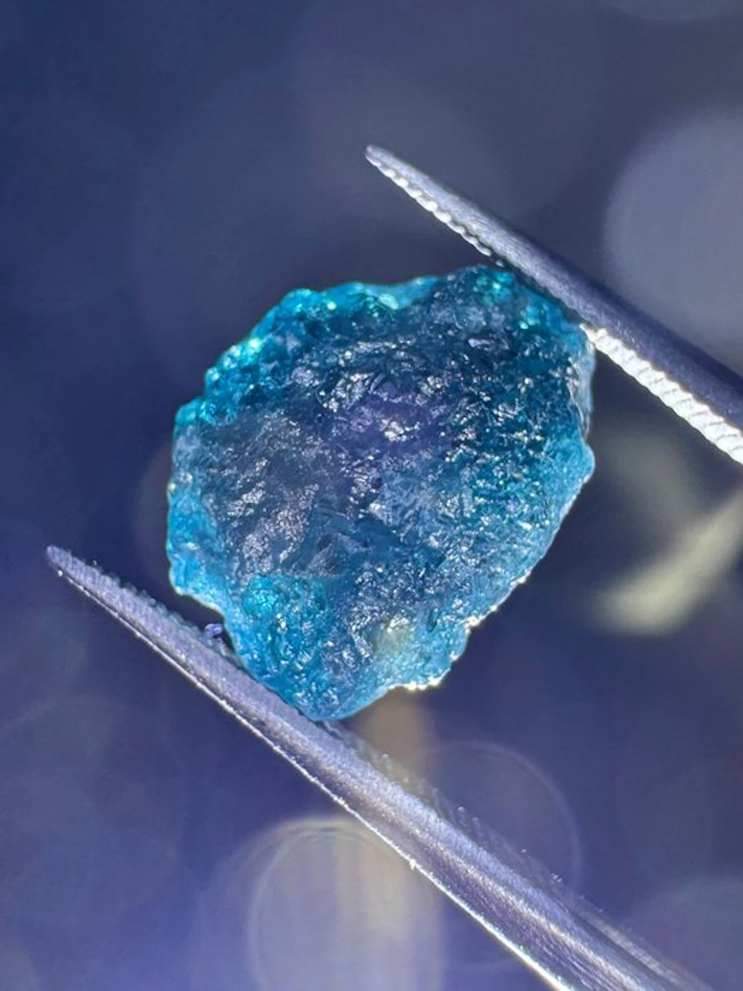Natural blue rough diamond - sparkling - 3.31 carats - No...