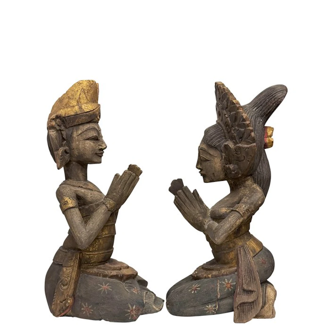 2 sculptures - 35 cm - Loro Blonyo