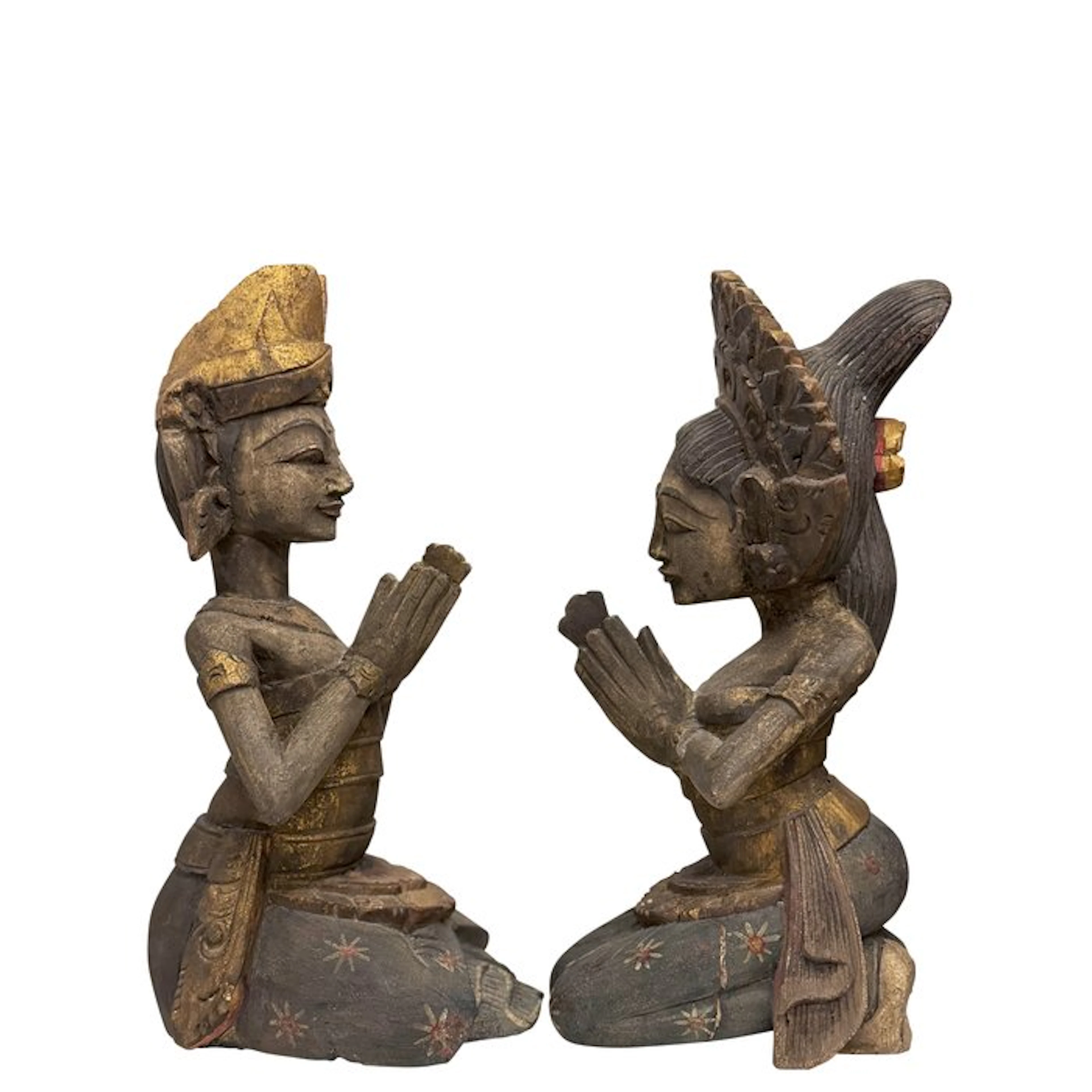 2 sculptures - 35 cm - Loro Blonyo