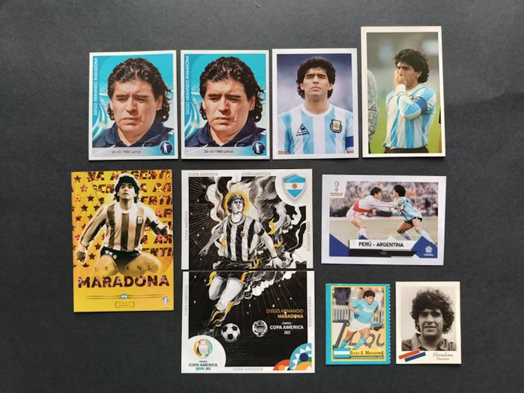 Panini 9 Figurine Diego Armando Maradona Argentina Napoli...