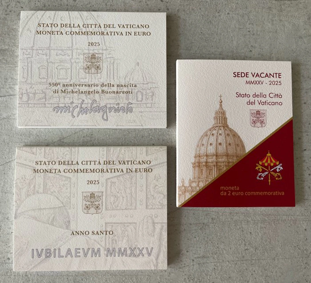 Vatican. 2 Euro 2025 (3 coins) (No reserve price)