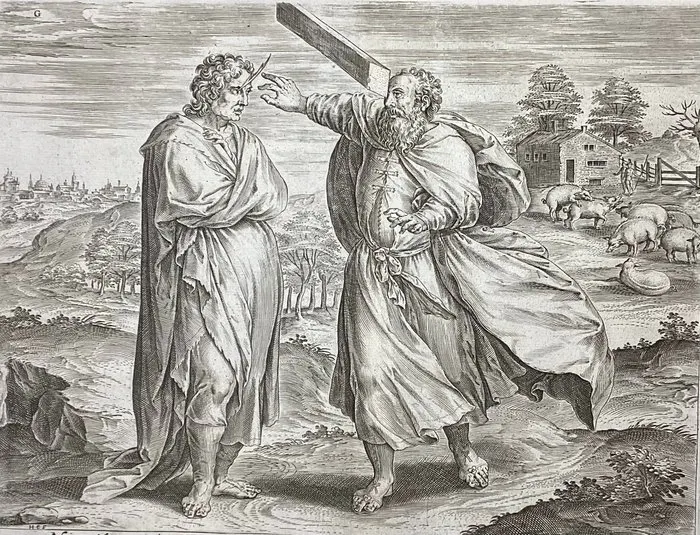 Jan Collaert I (1525/30-1580) - La parabola della pagliuzza e della trave