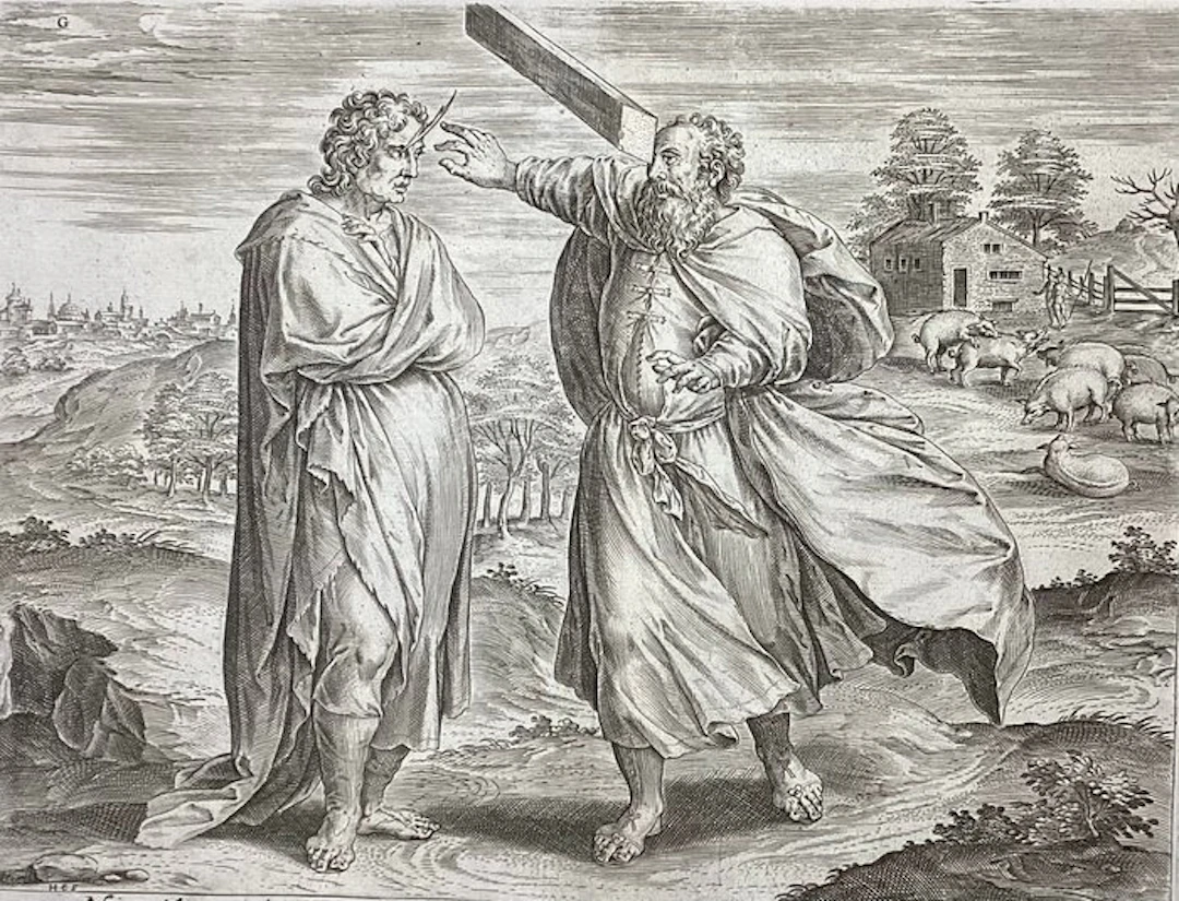 Jan Collaert I (1525/30-1580) - La parabola della pagliuzza e della trave