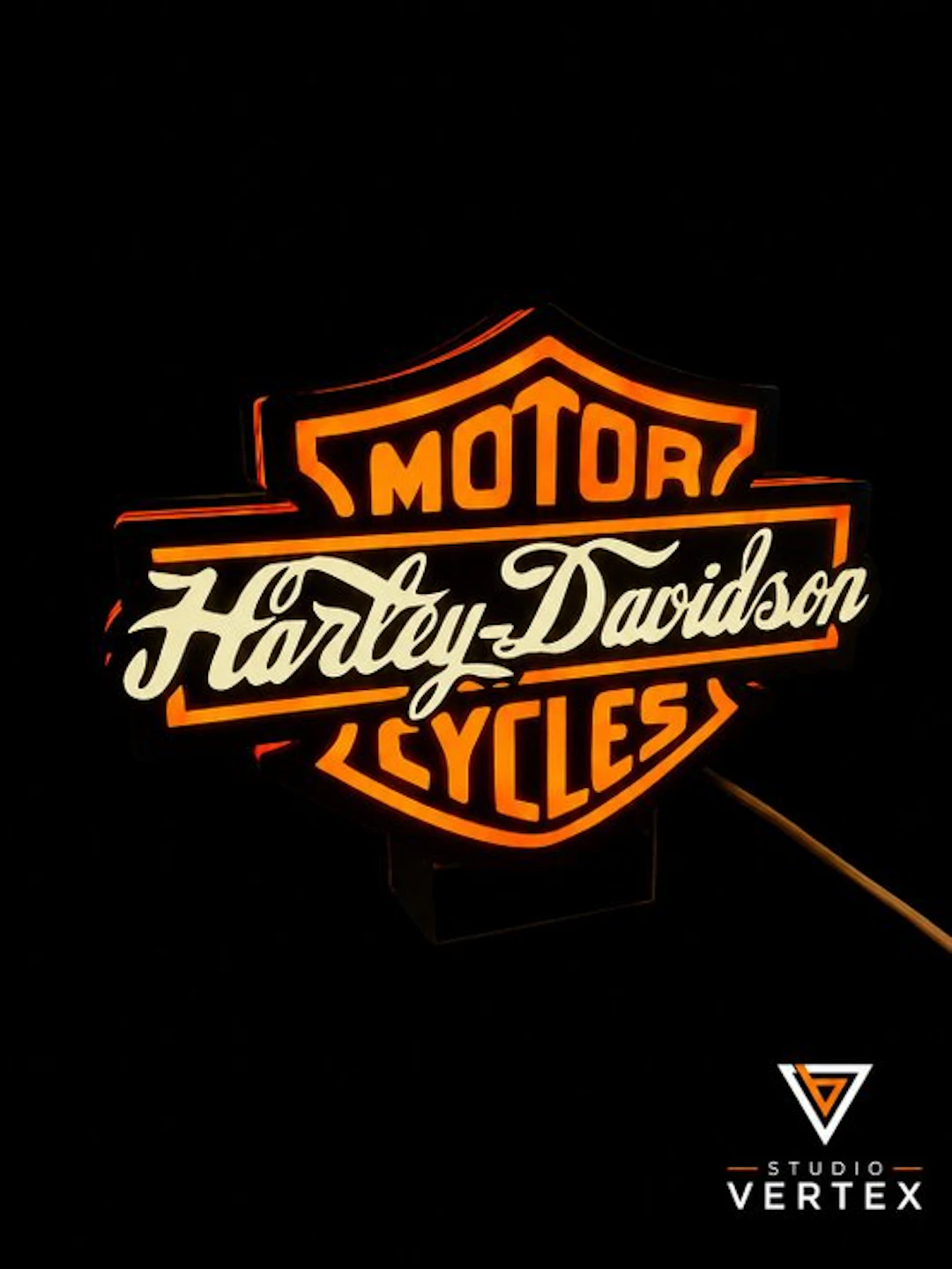 Harley Davidson - Artigianale - Lamp - ABS - neon sign