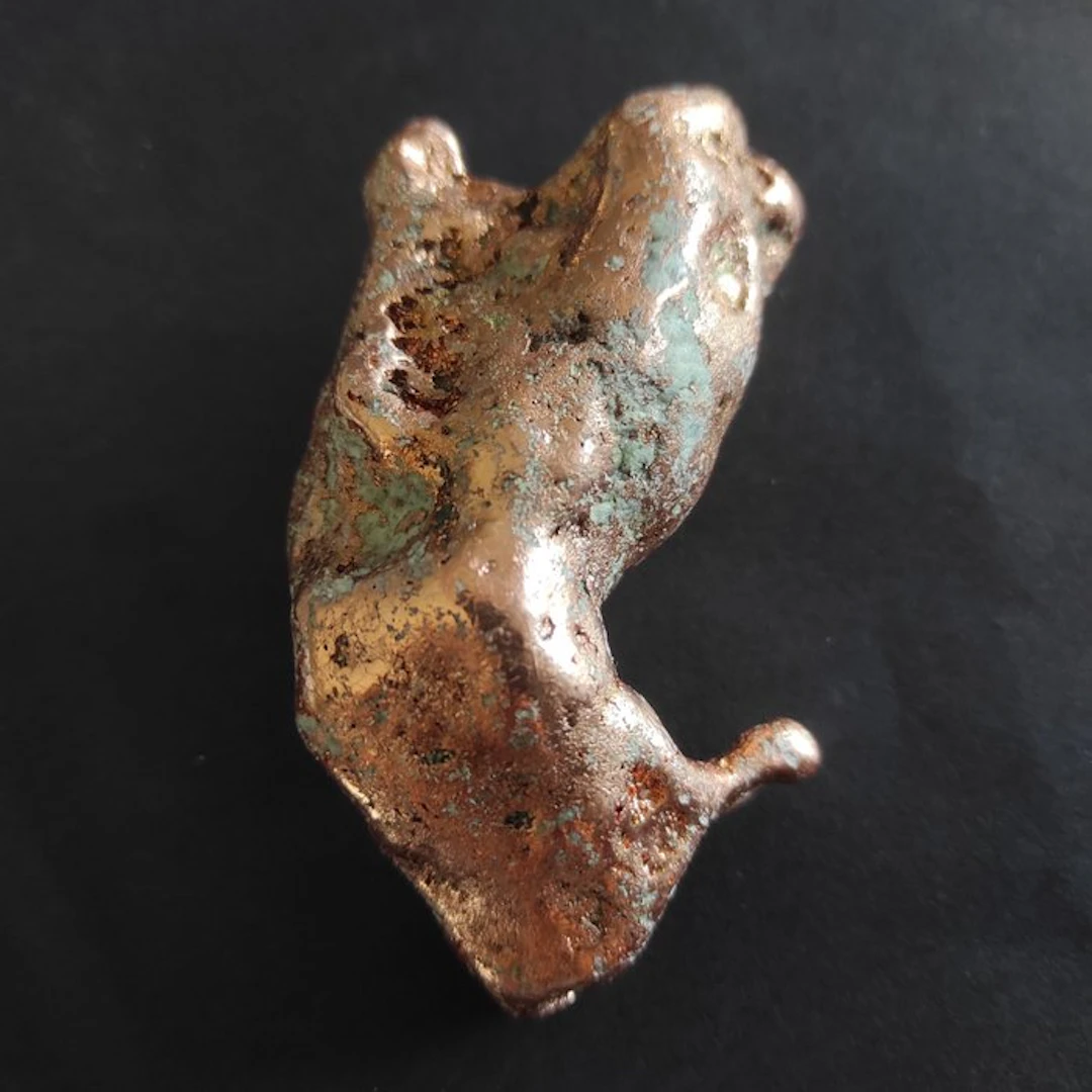 Copper nugget - Height: 9 cm - Width: 5 cm- 312 g - (1)