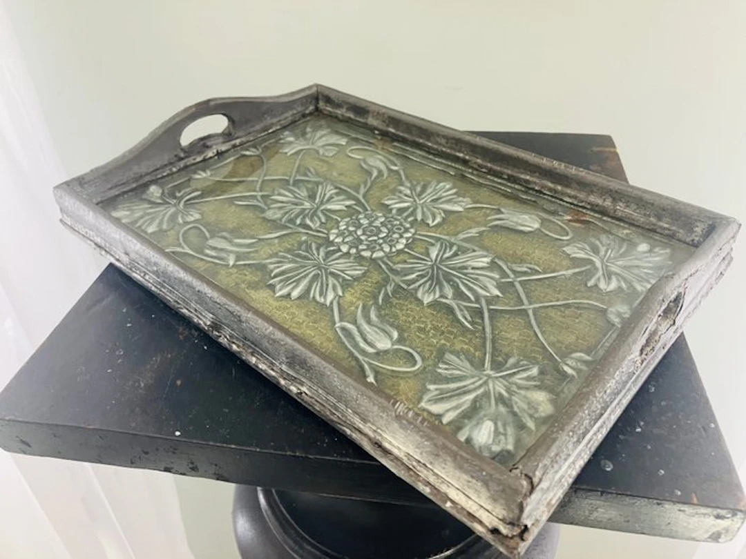 Tray - Tin, Wood, Brass