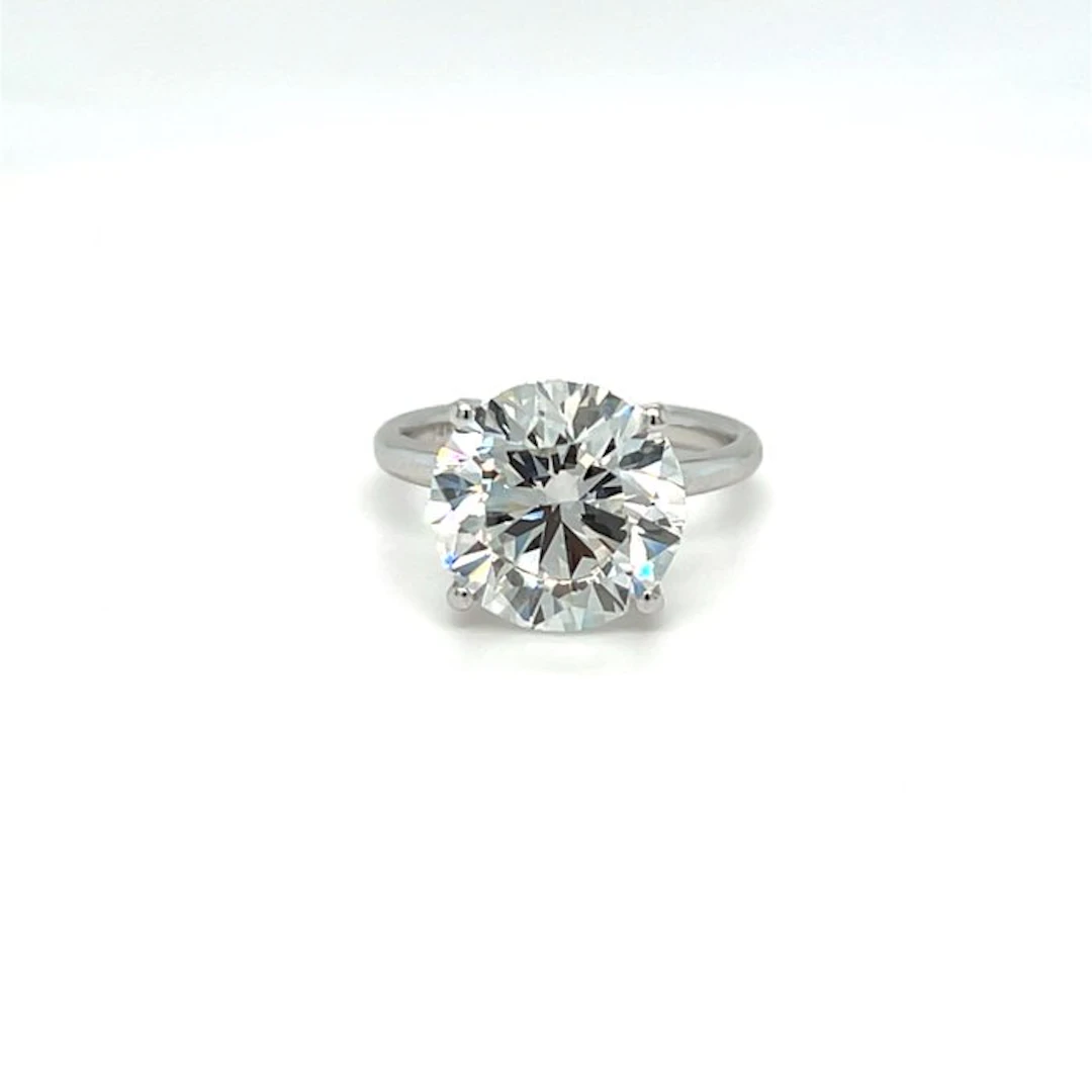 No reserve price - Ring - 14 kt. White gold - 5.05ct. tw. Diamond (Lab-grown)