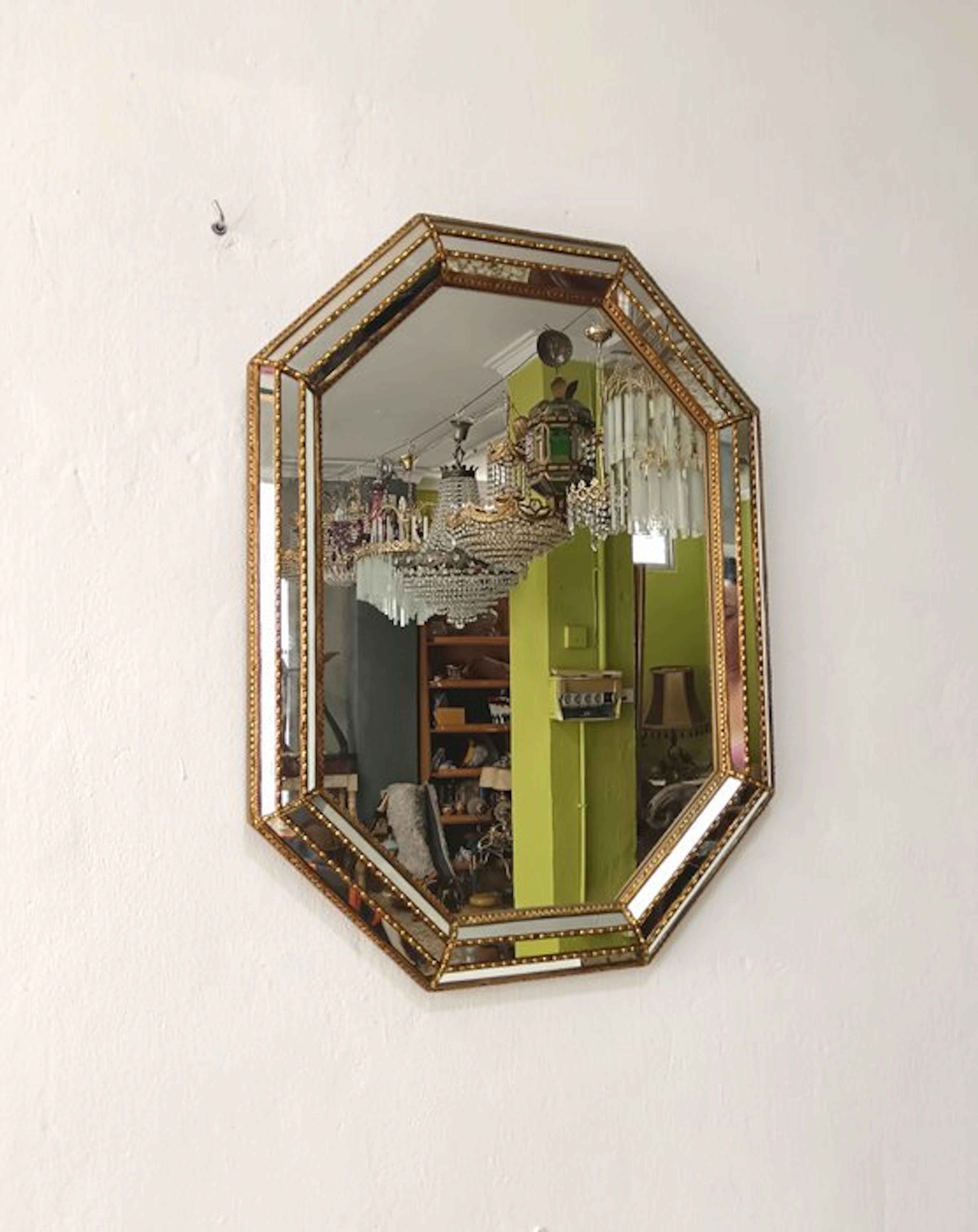 Wall mirror - Gilt brass - Venetian-style mirror