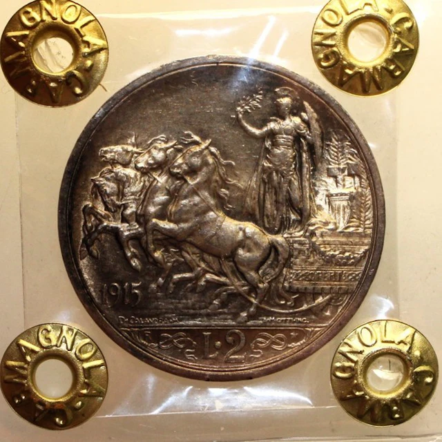 Italy, Kingdom Vittorio Emanuele III. 2 Lire 1915 "Quadriga" (No reserve price)