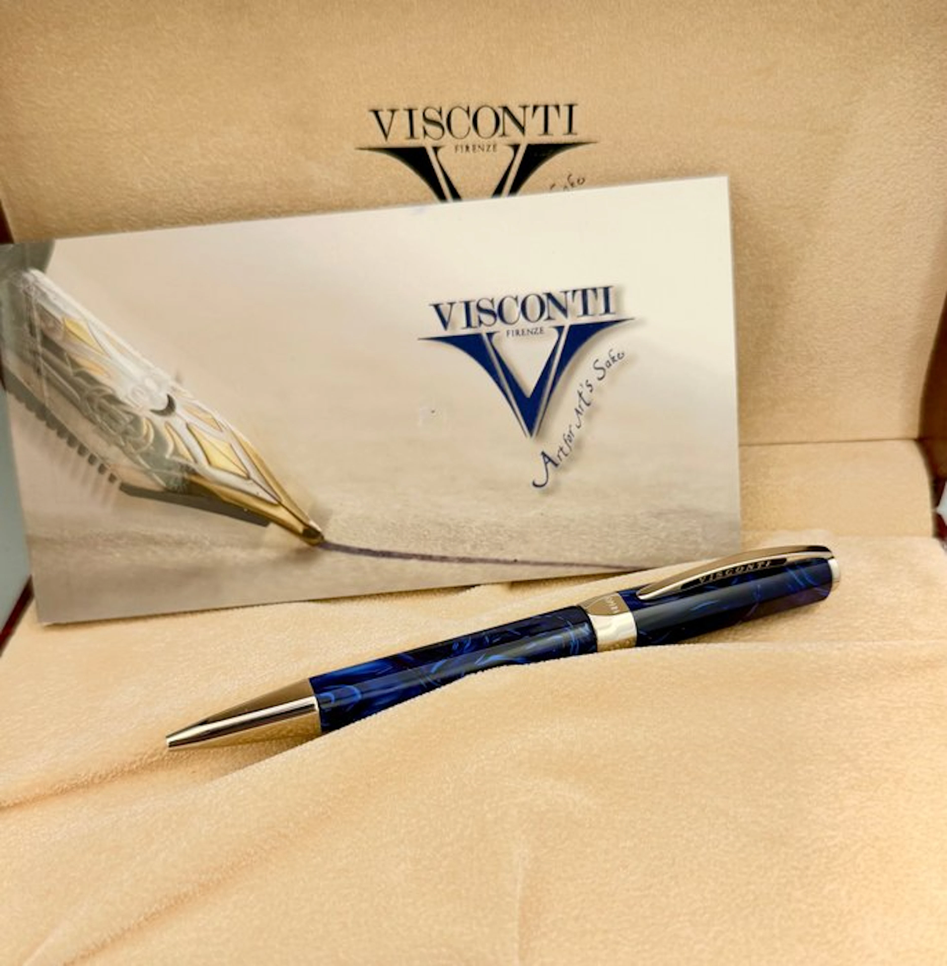 Visconti - Opera Blue Marbled - Ballpoint pen