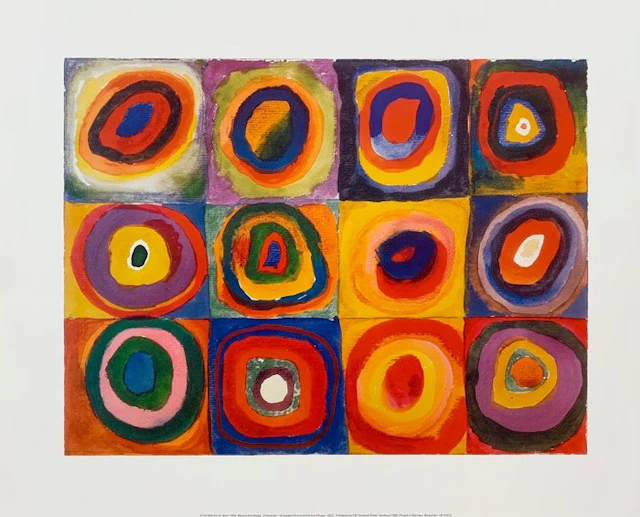 Wassily Kandinsky (after) - Square Circles - Artprint - 40 x 50 cm