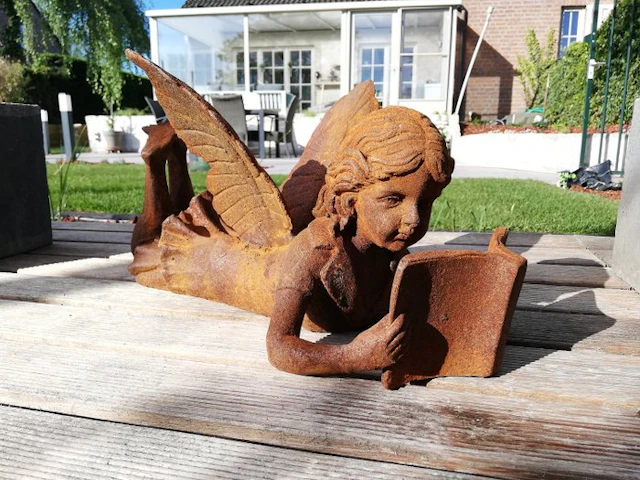 Figurine - Engel met boek - Iron