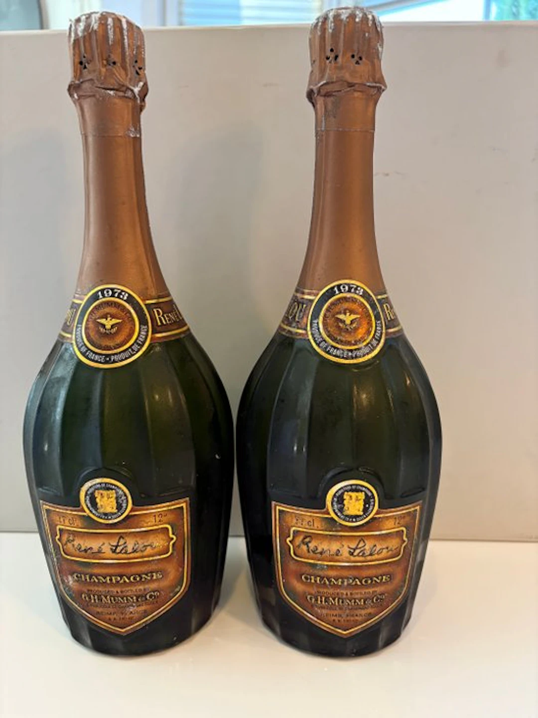 1973 G.H. Mumm & Co., René Lalou - Champagne Champagne - 2 Bottles (0.75L)