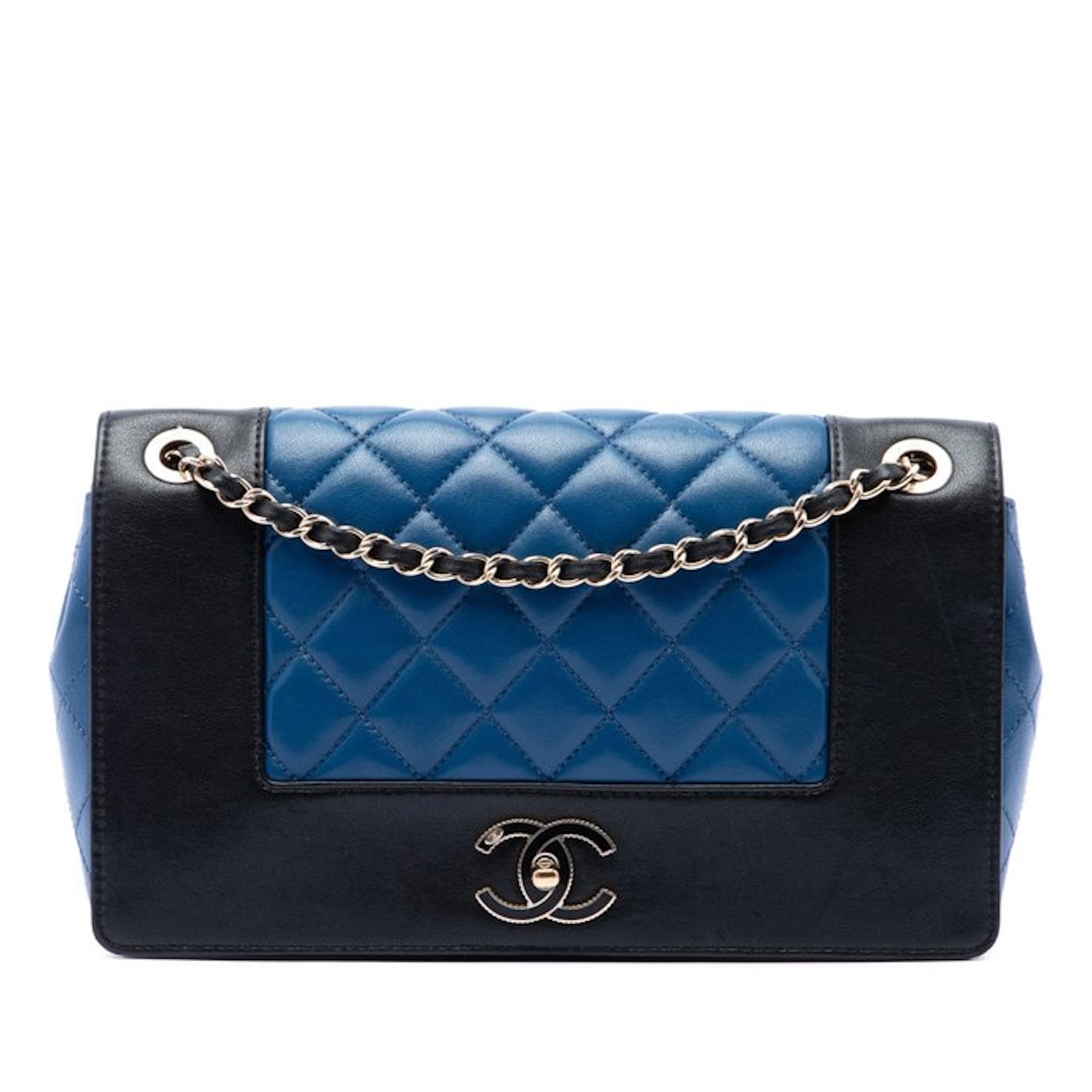Chanel - Medium Bicolor Lambskin Mademoiselle Double Flap - Bag