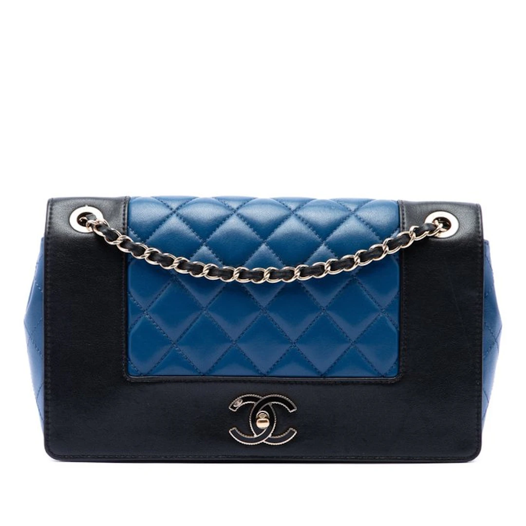 Chanel - Medium Bicolor Lambskin Mademoiselle Double Flap - Bag