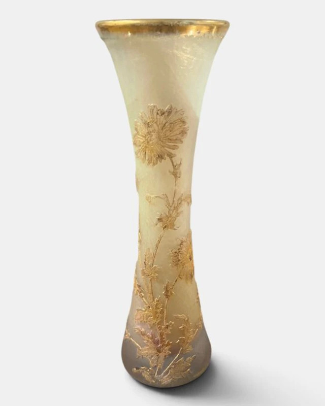 Daum Nancy - Lidded vase - Glass - Art Nouveau - H. 35 cm