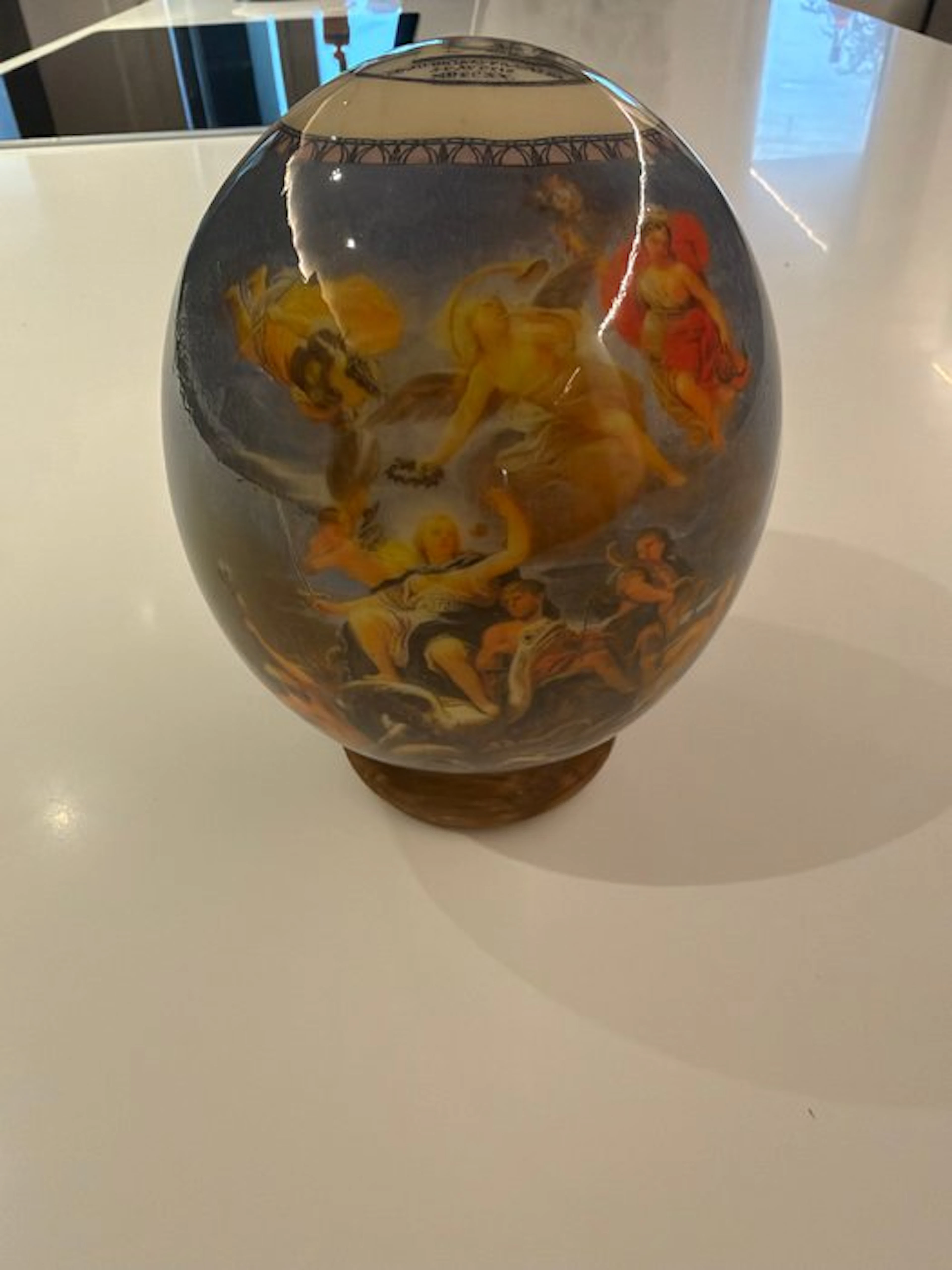 Ostrich Egg - Sconosciuto - 17 cm - 14 cm - 14 cm - (1)