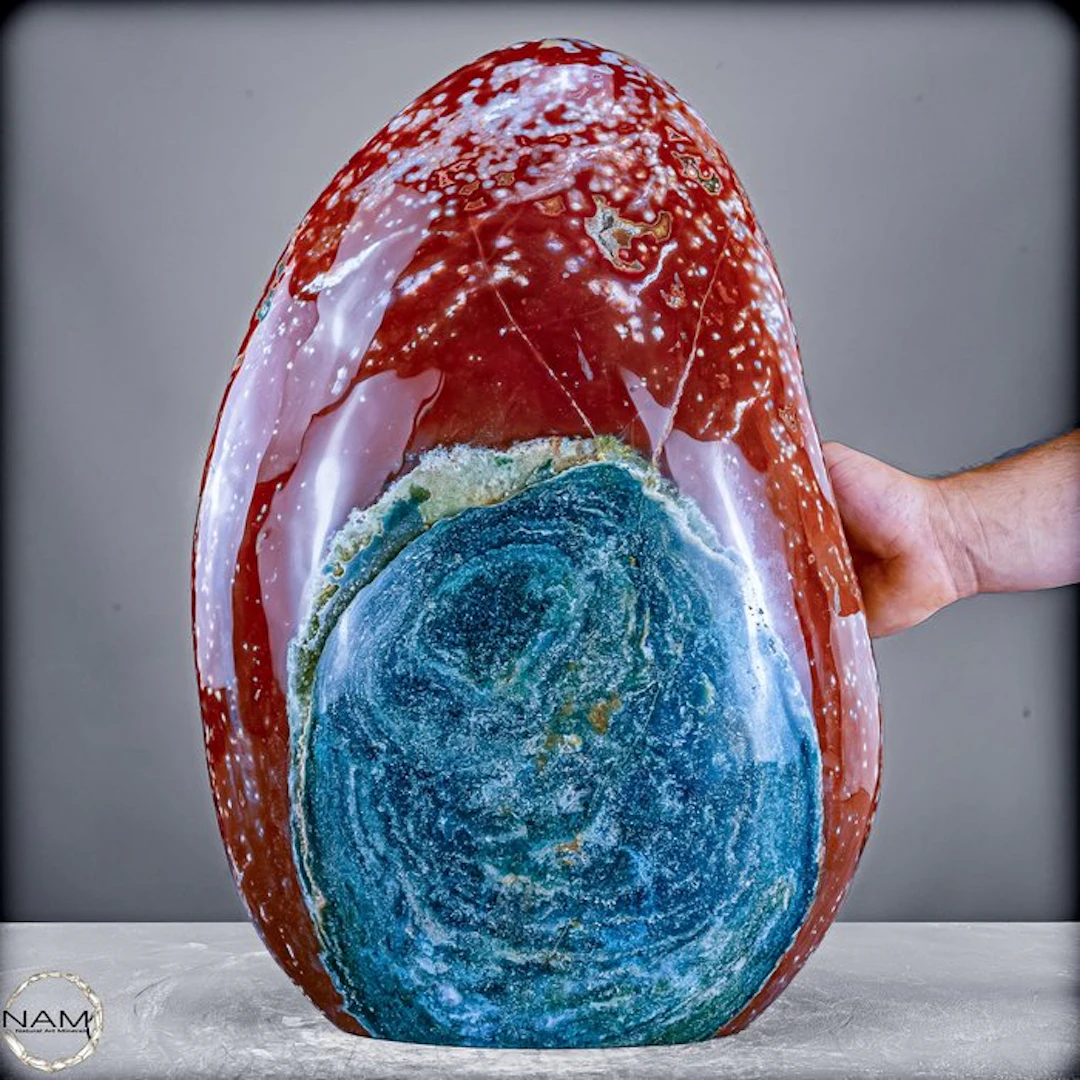 8-core Ocean Agate freeform – Monumental 37-kg one-off in...