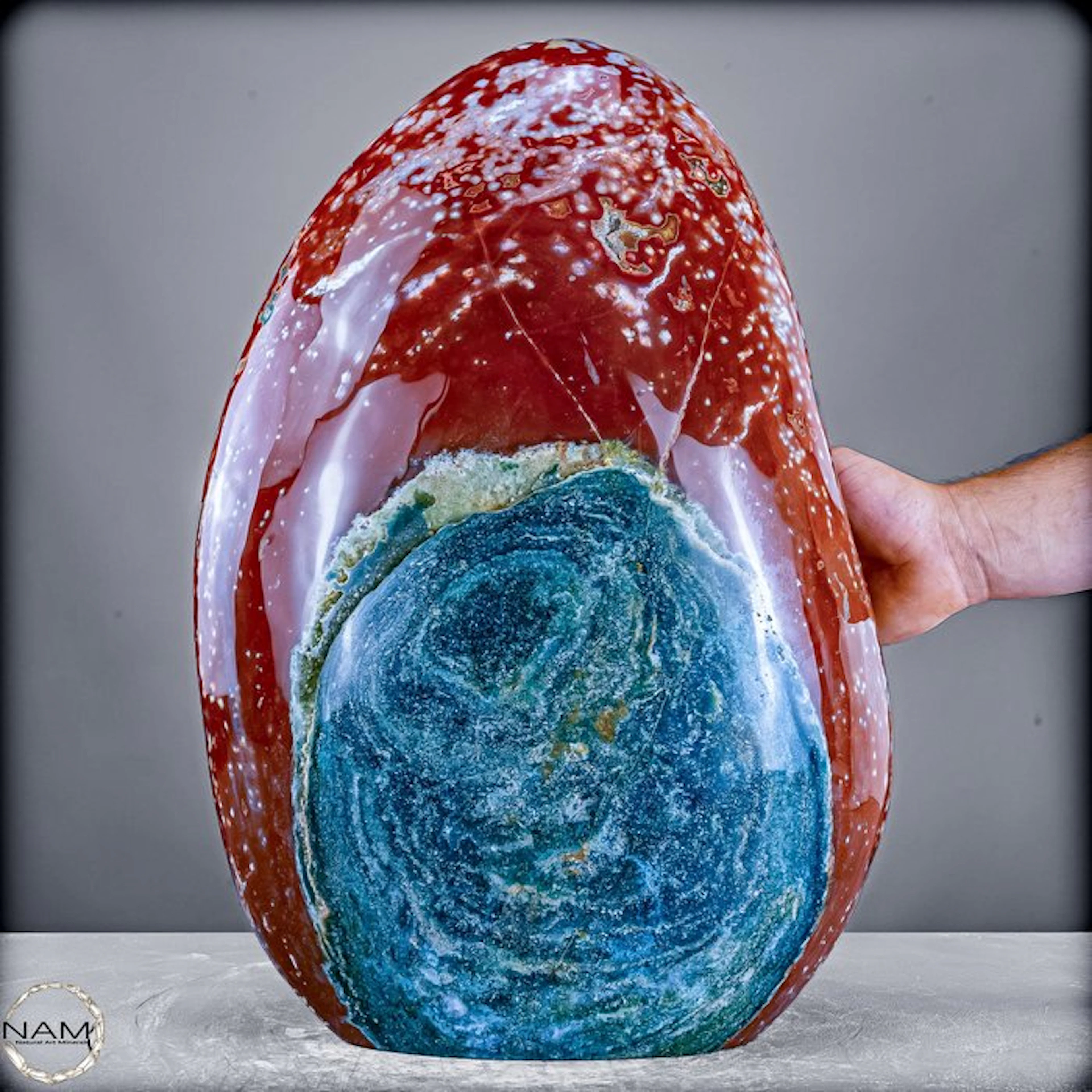 8-core Ocean Agate freeform – Monumental 37-kg one-off in...