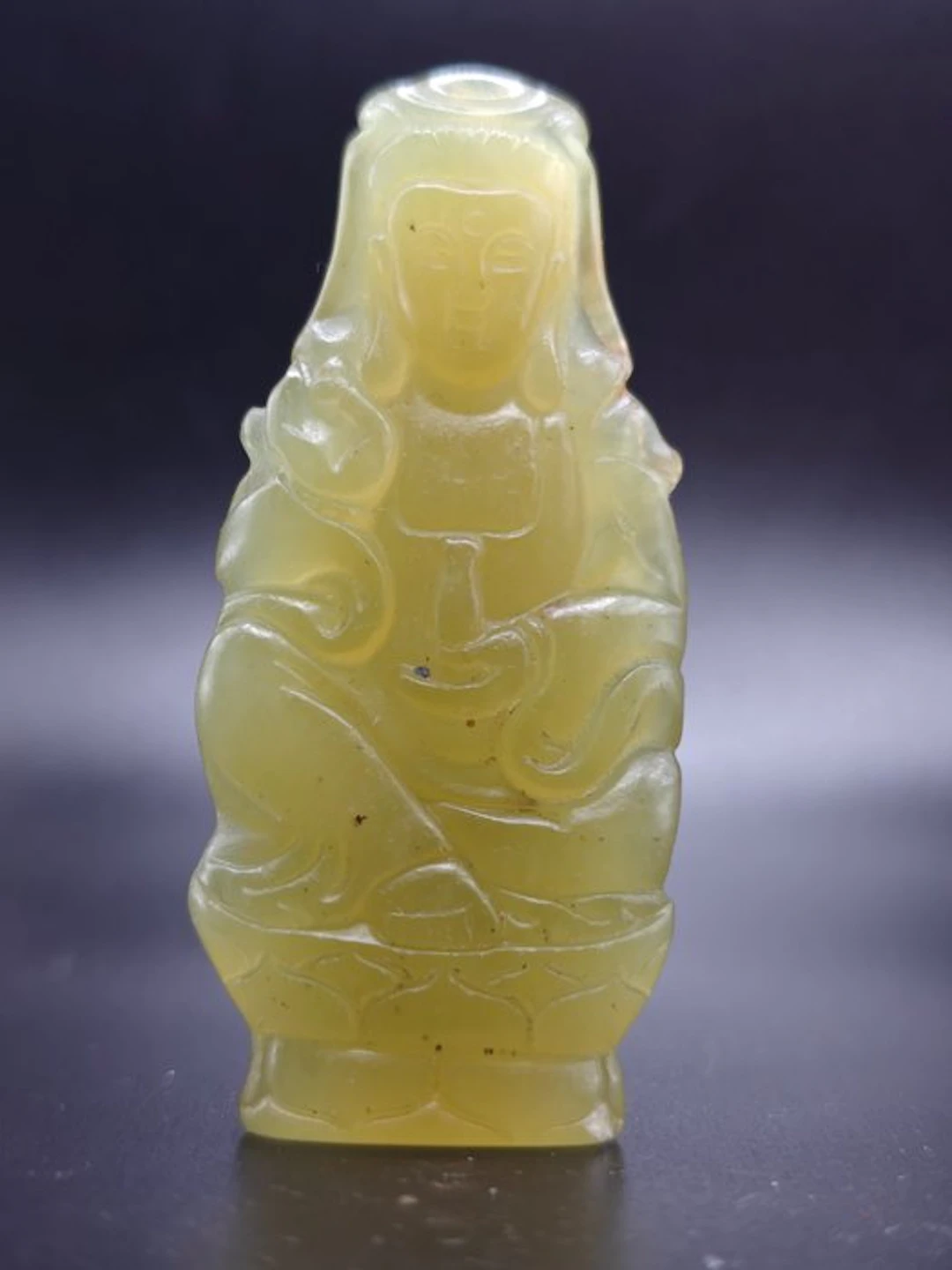 Old Serpentine Group Guanyin Avalokiteshvara Amulet...