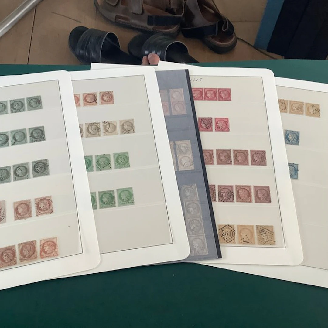 France 1871/1872 - Ceres Dentelez : lot with shades and cancels - Yvert 50/60