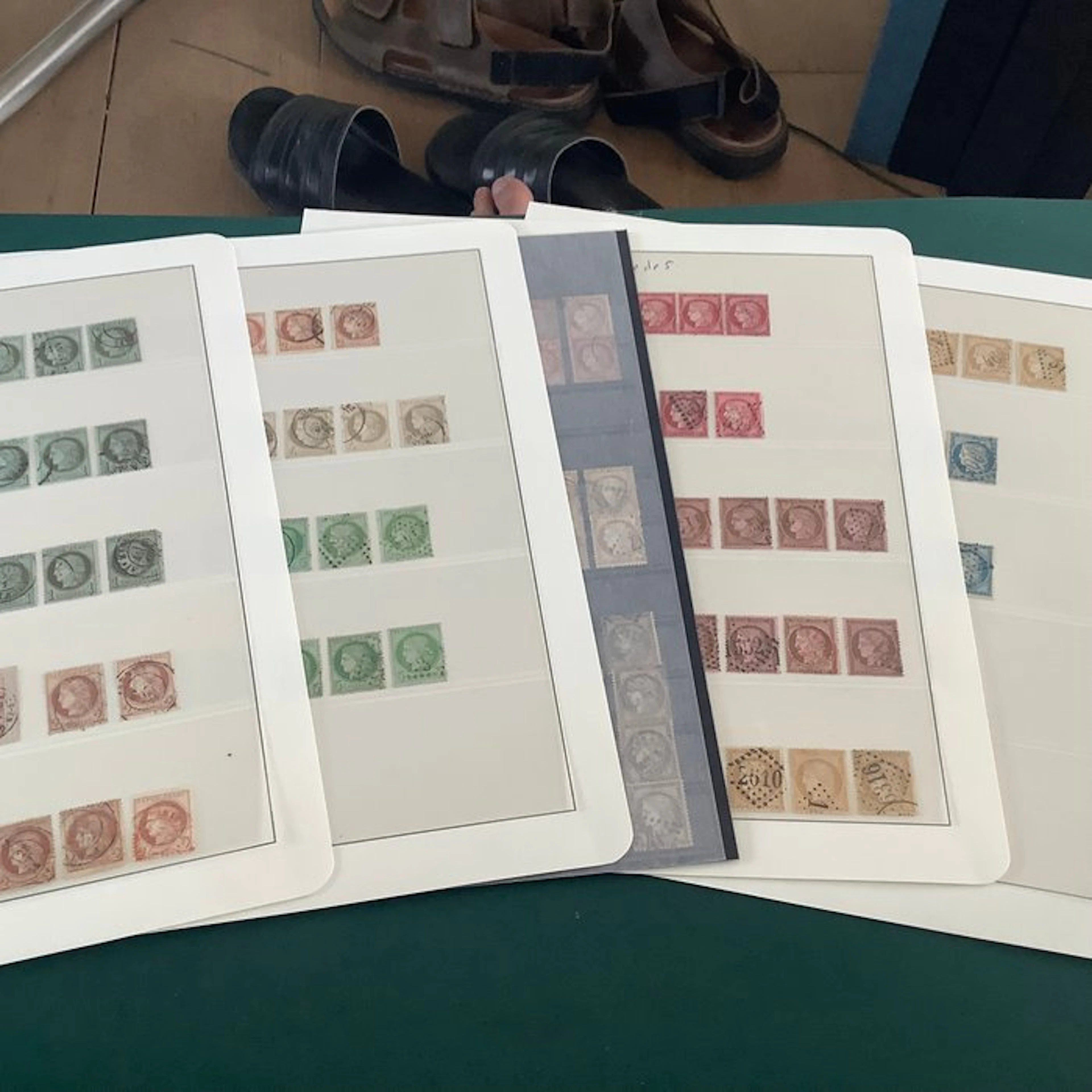 France 1871/1872 - Ceres Dentelez : lot with shades and cancels - Yvert 50/60