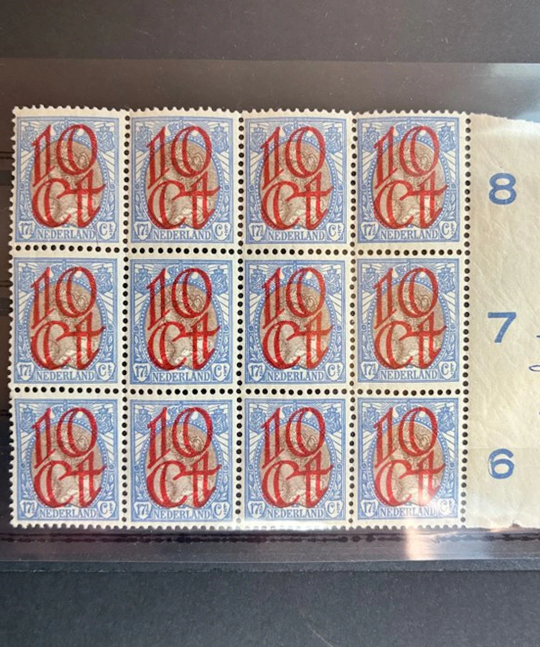 Netherlands 1923 - Clearance issue in a block with two...