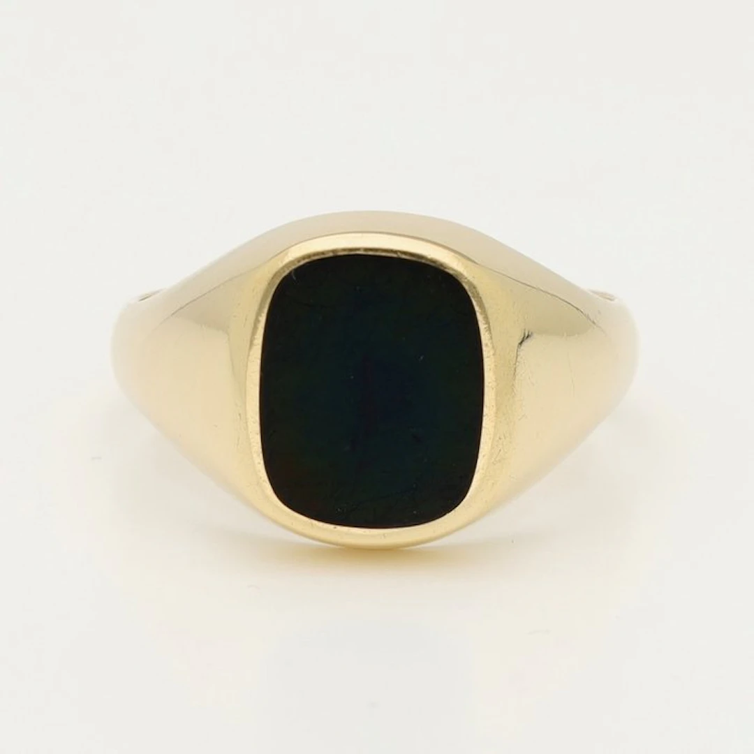 Ring - 14 kt. Yellow gold - Onyx