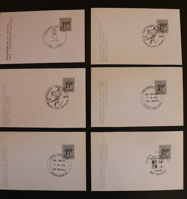 Belgium 1970/1980 - 340 commemorative cancellation cards